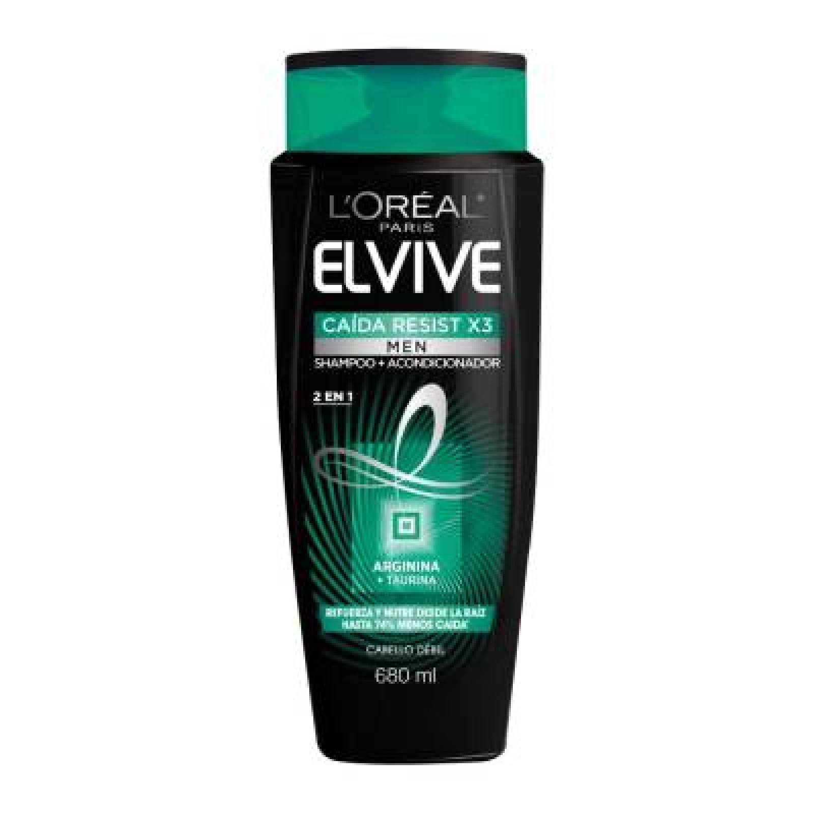 Elvive Shampoo + Acondicionador Caída Resist Men envase 680ml
