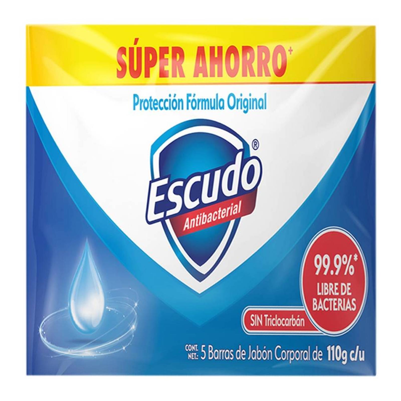 Escudo Jabón Tocador Antibacterial paquete 5 x 110g