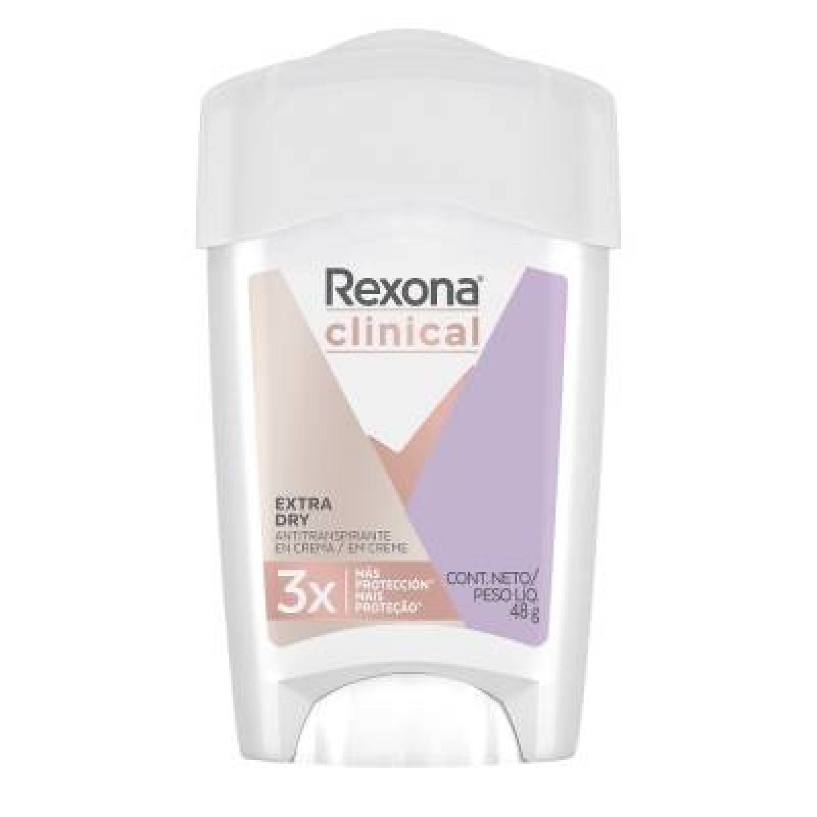 Rexona Antitranspirante en Crema Extra Dry barra 48g