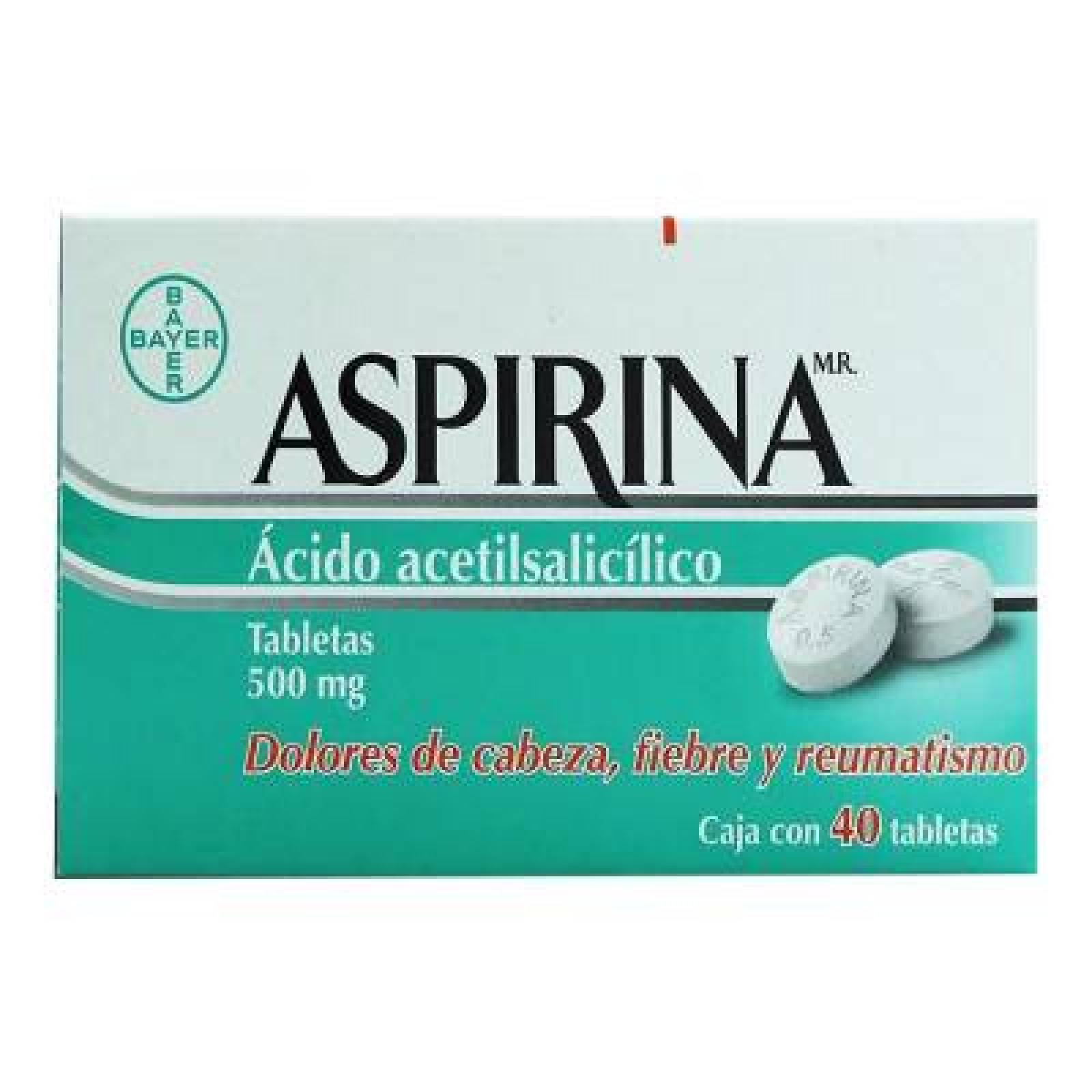 Bayer Aspirina Analgésico caja 40 tabletas