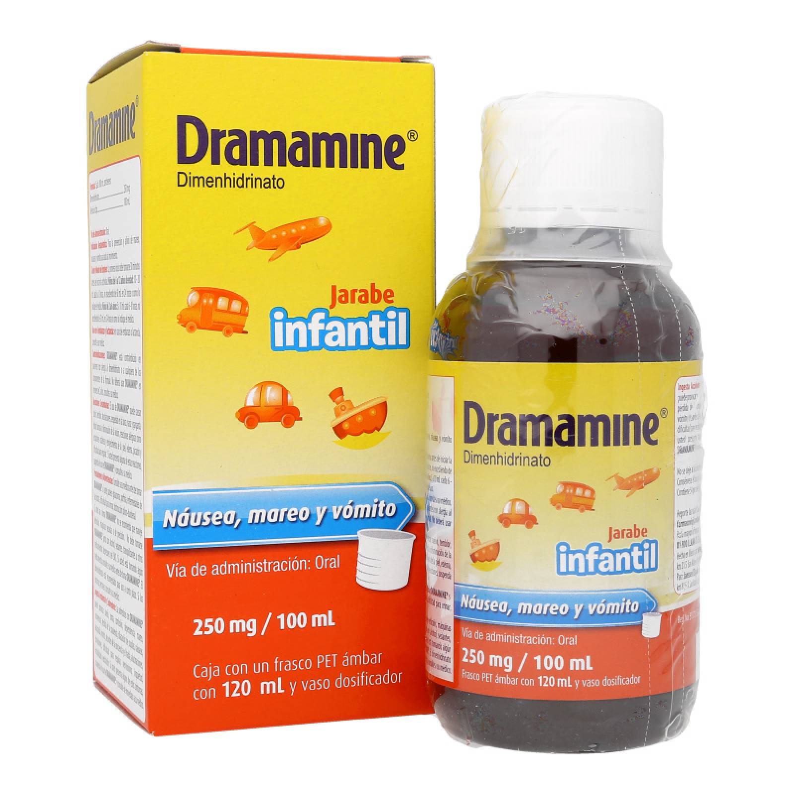 Dramamine Dimenhidrinato Jarabe Infantil frasco 120ml