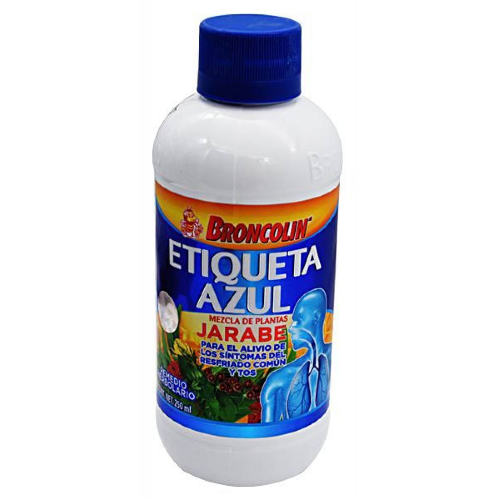 Broncolín Jarabe Oral Etiqueta Azul frasco 250ml