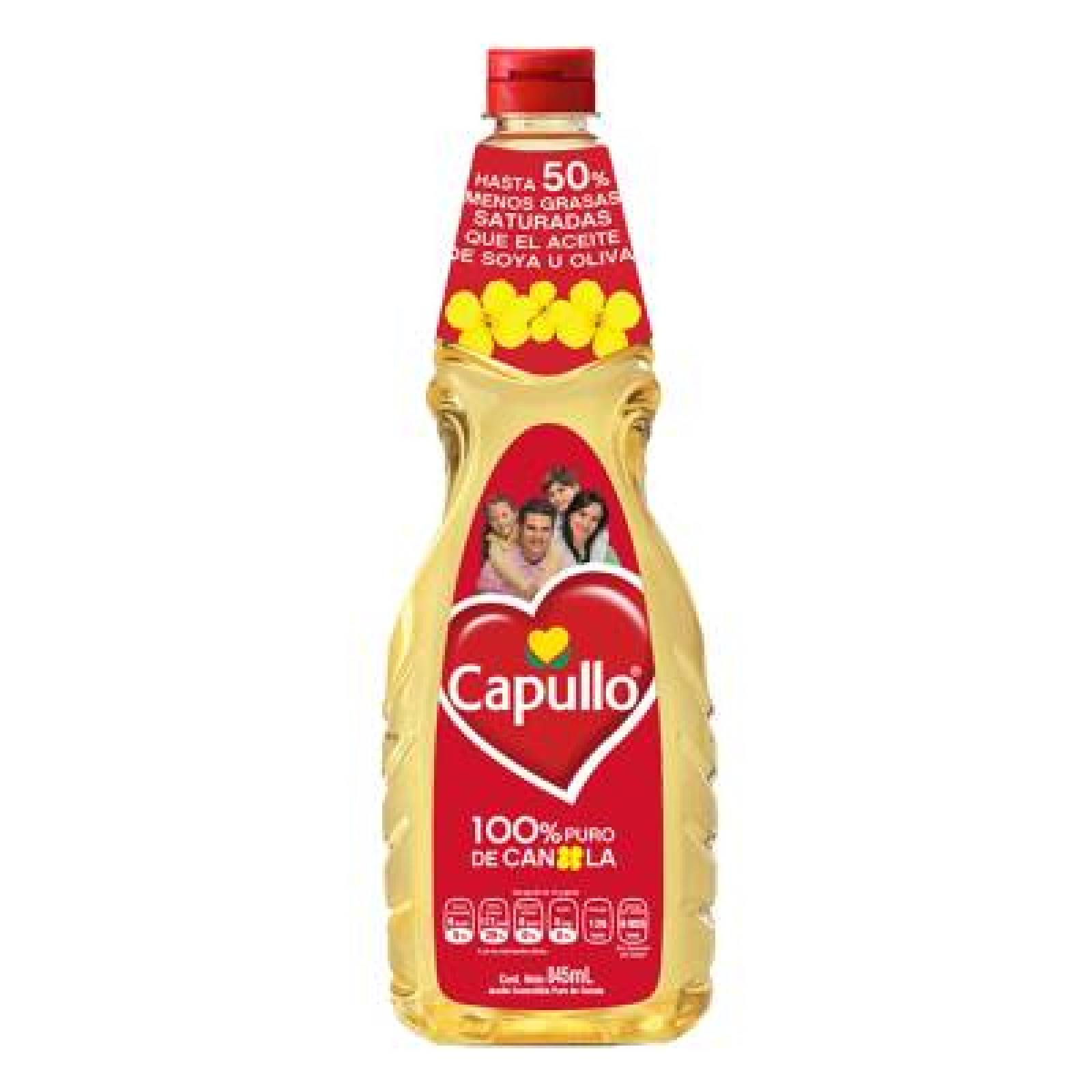 Capullo Aceite Vegetal Puro de Canola botella 845ml