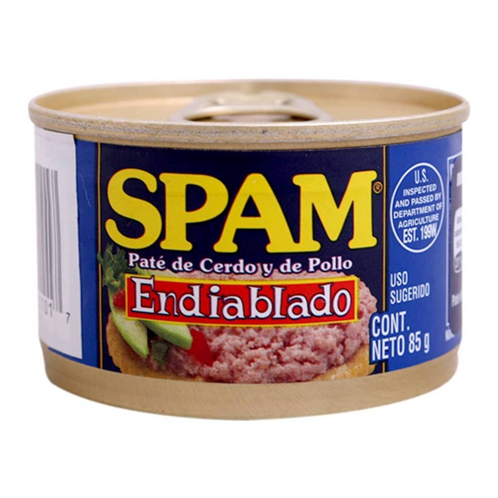 Spam Paté de Cerdo y Pollo Endiablado lata 85g