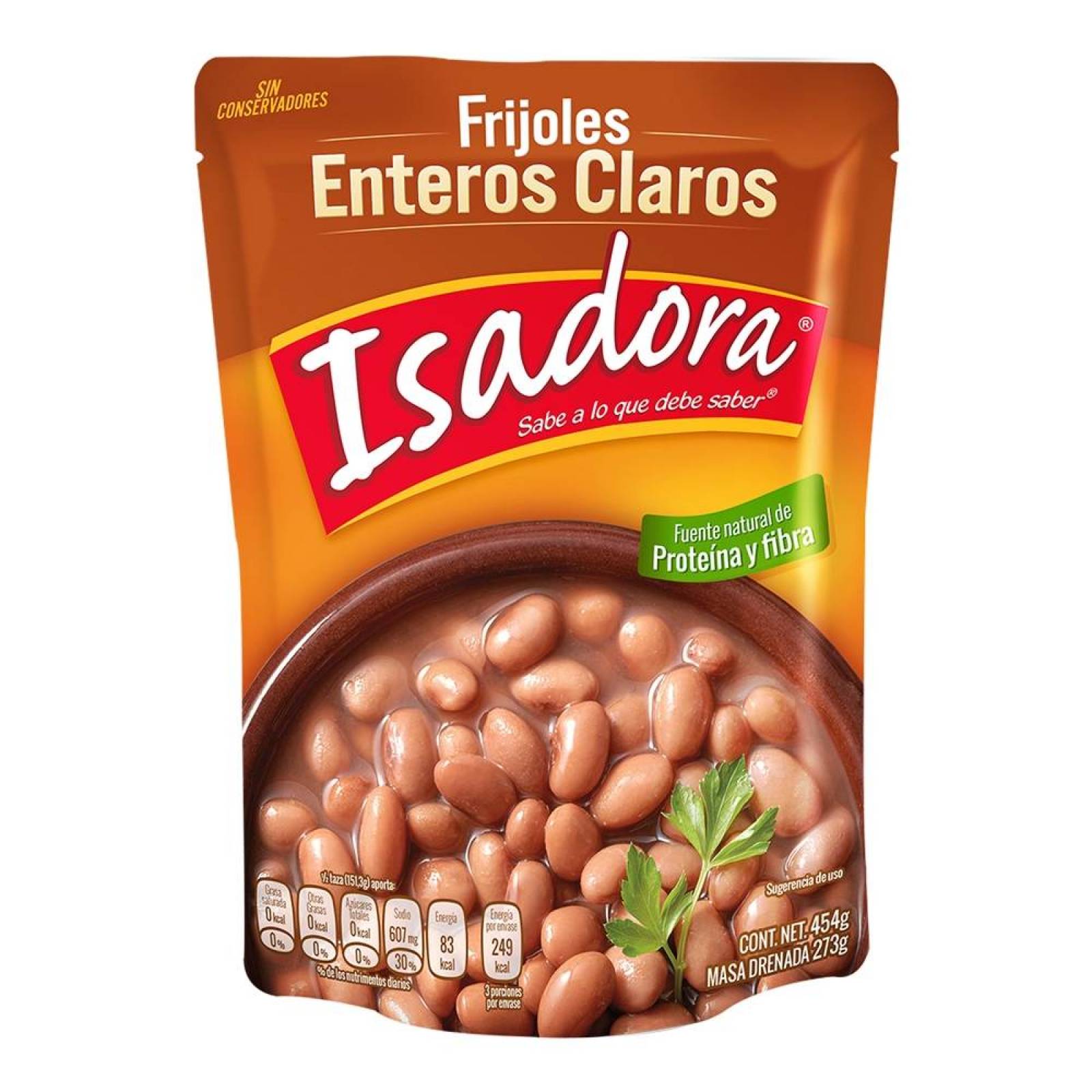 Isadora Frijoles Enteros Claros pouch 454 g