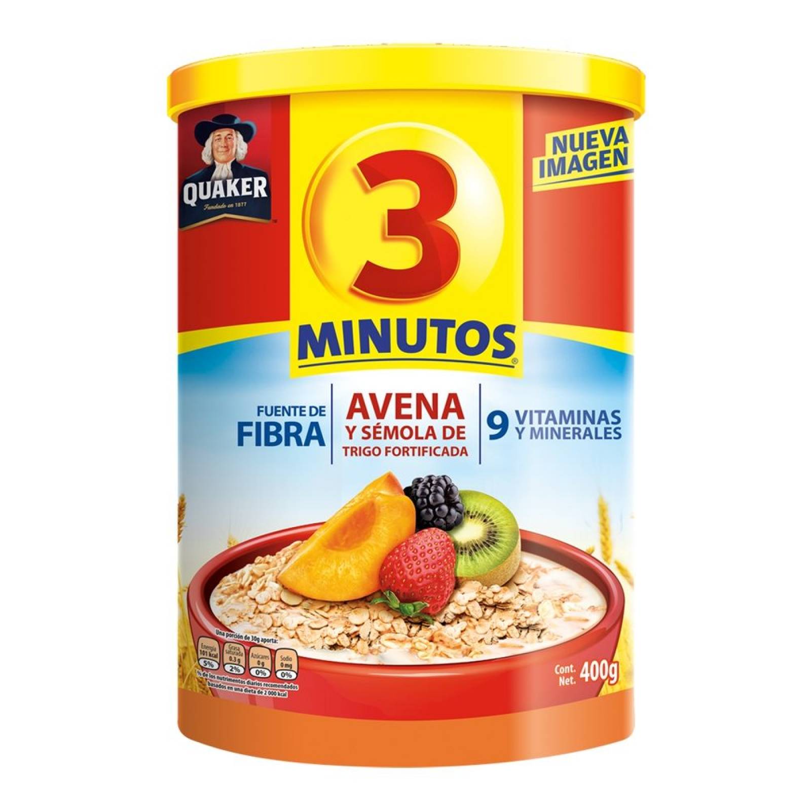 Quaker Avena 3 Minutos envase 400g