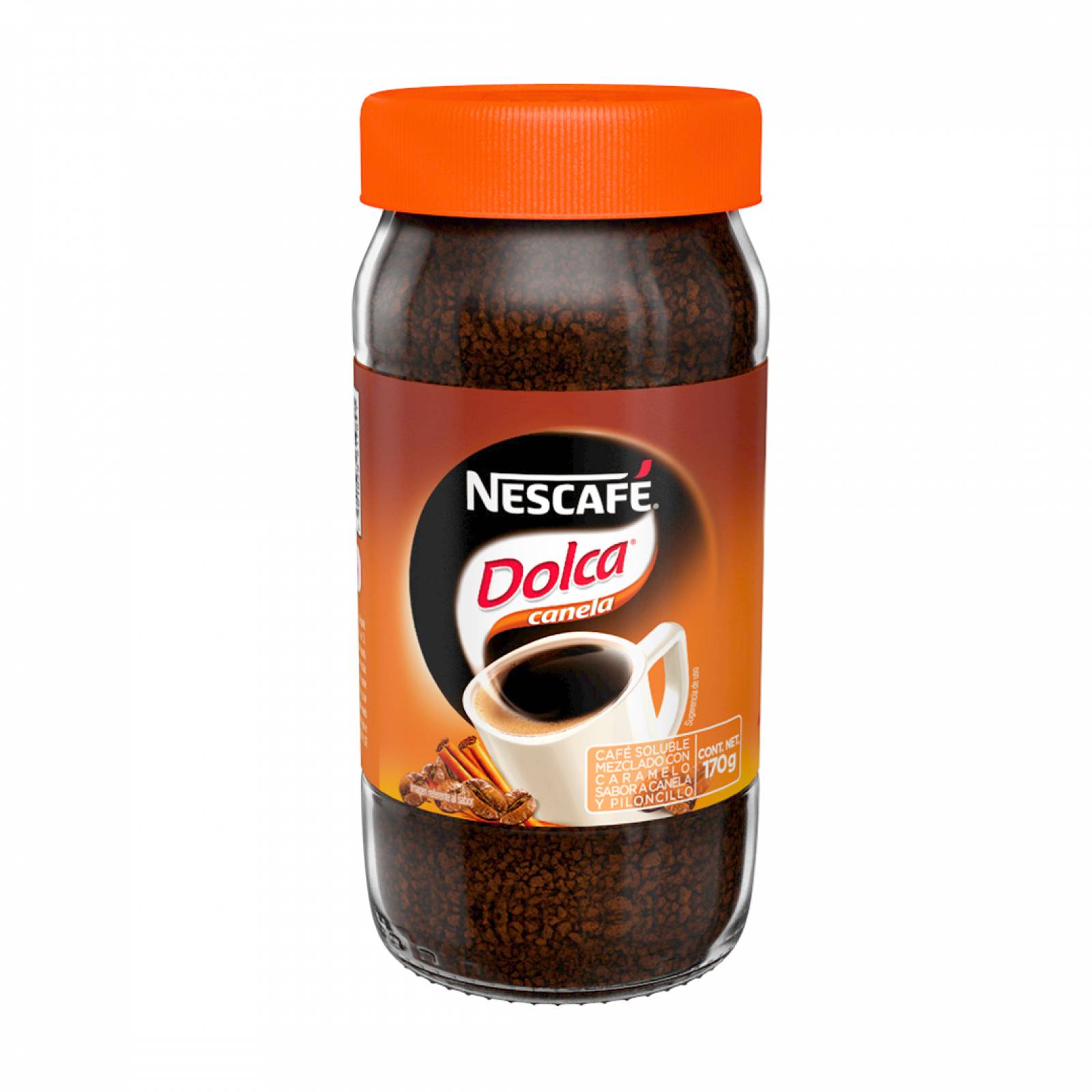 Dolca Café Soluble con Canela frasco 170g