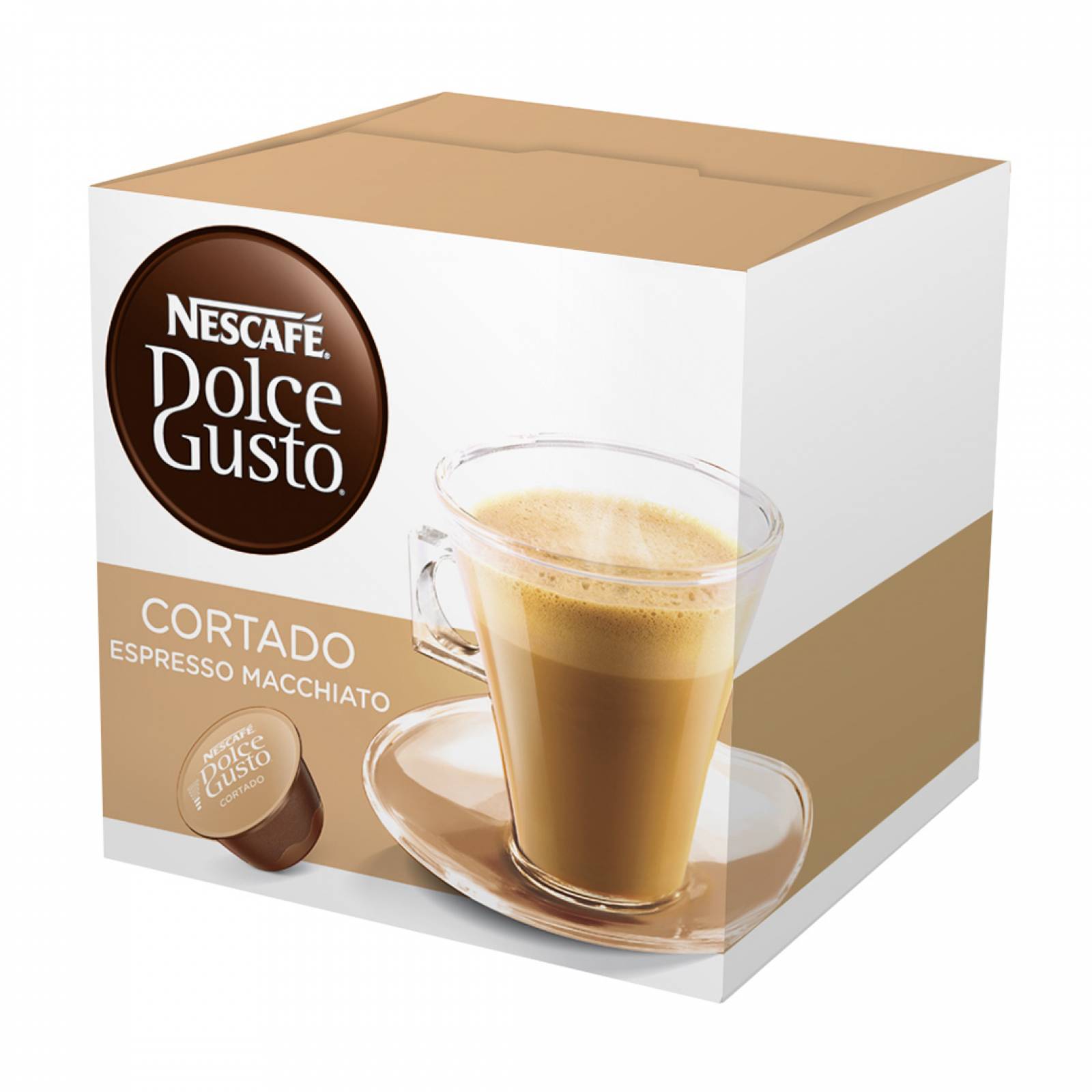 Nescafé Dolce Gusto Cápsulas de Café Cortado Espresso Machiato caja 16 cápsulas