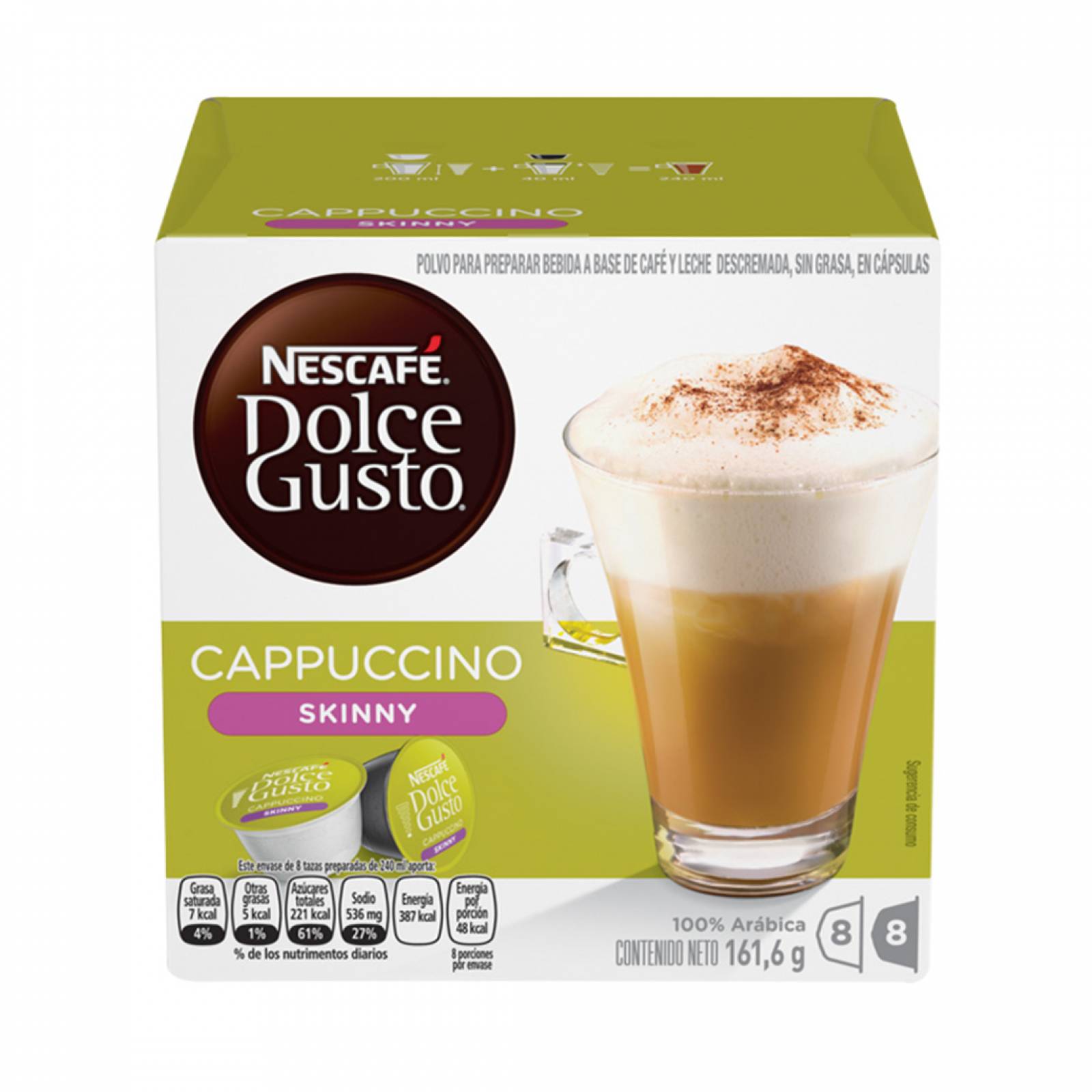 Nescafé Dolce Gusto Capsulas de Café Cappuccino Skinny caja 161.6g