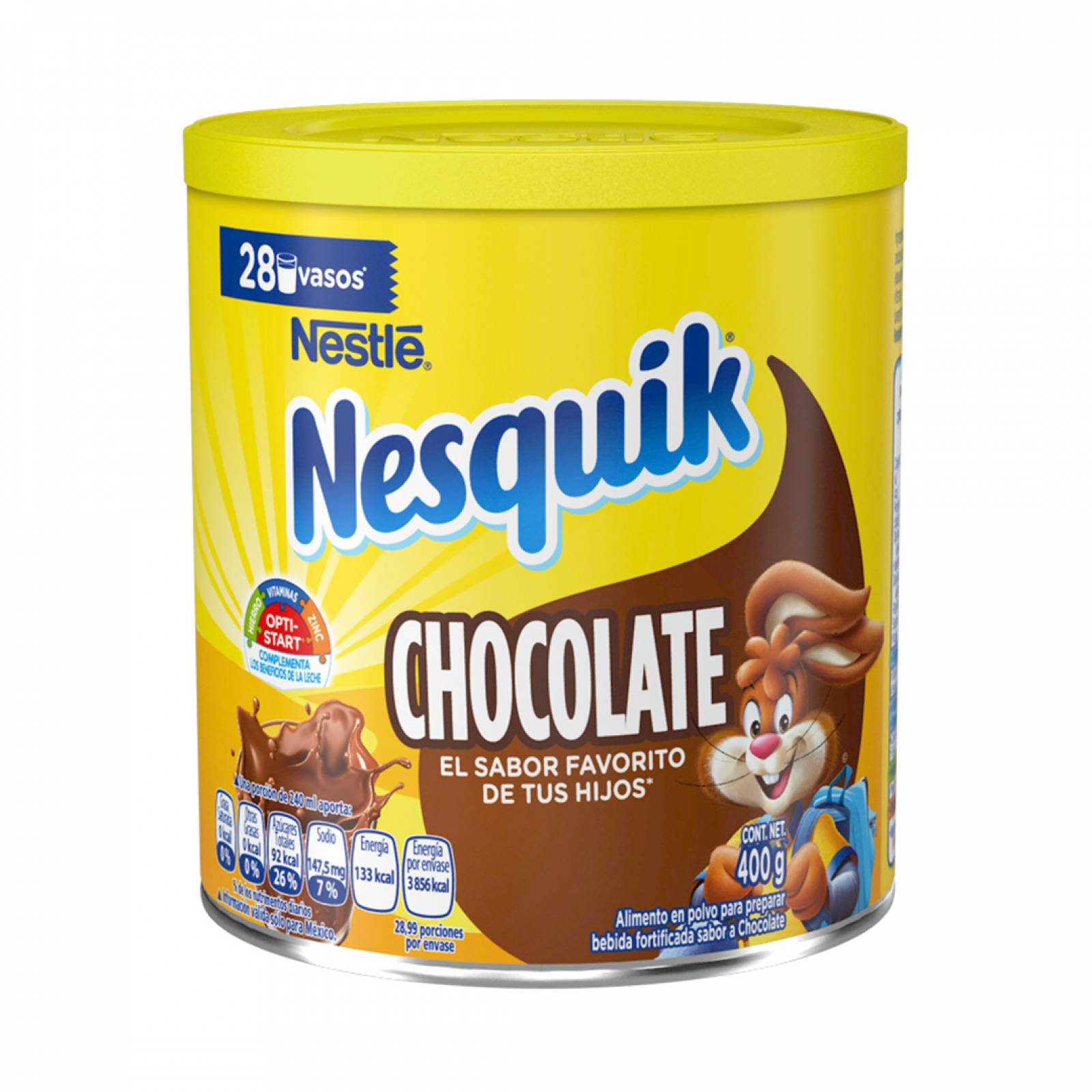 Nesquik saborizante de Leche sabor Chocolate lata 400g