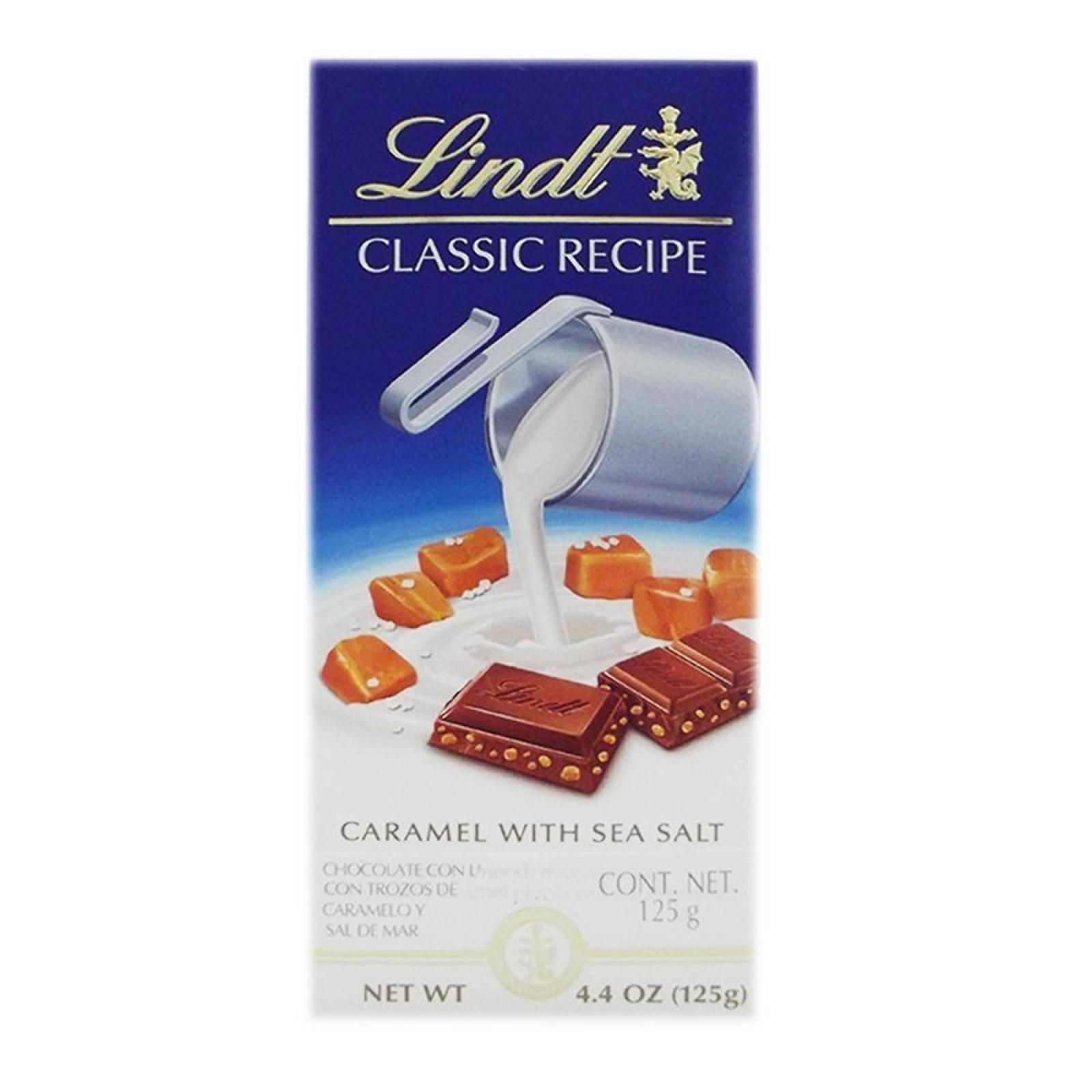 Lindt Chocolate Classic Recipe Caramelo con Sal de Mar paquete 125g