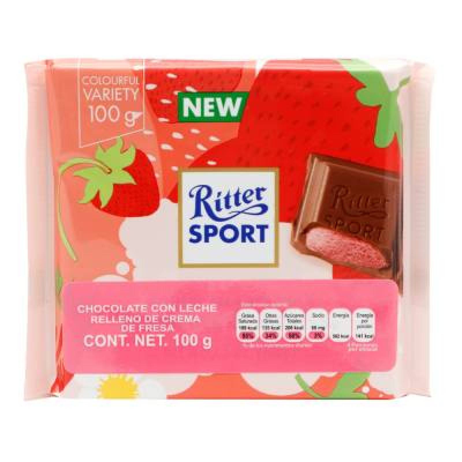 Ritter Sport Chocolate con Leche Relleno de Crema paquete 100g