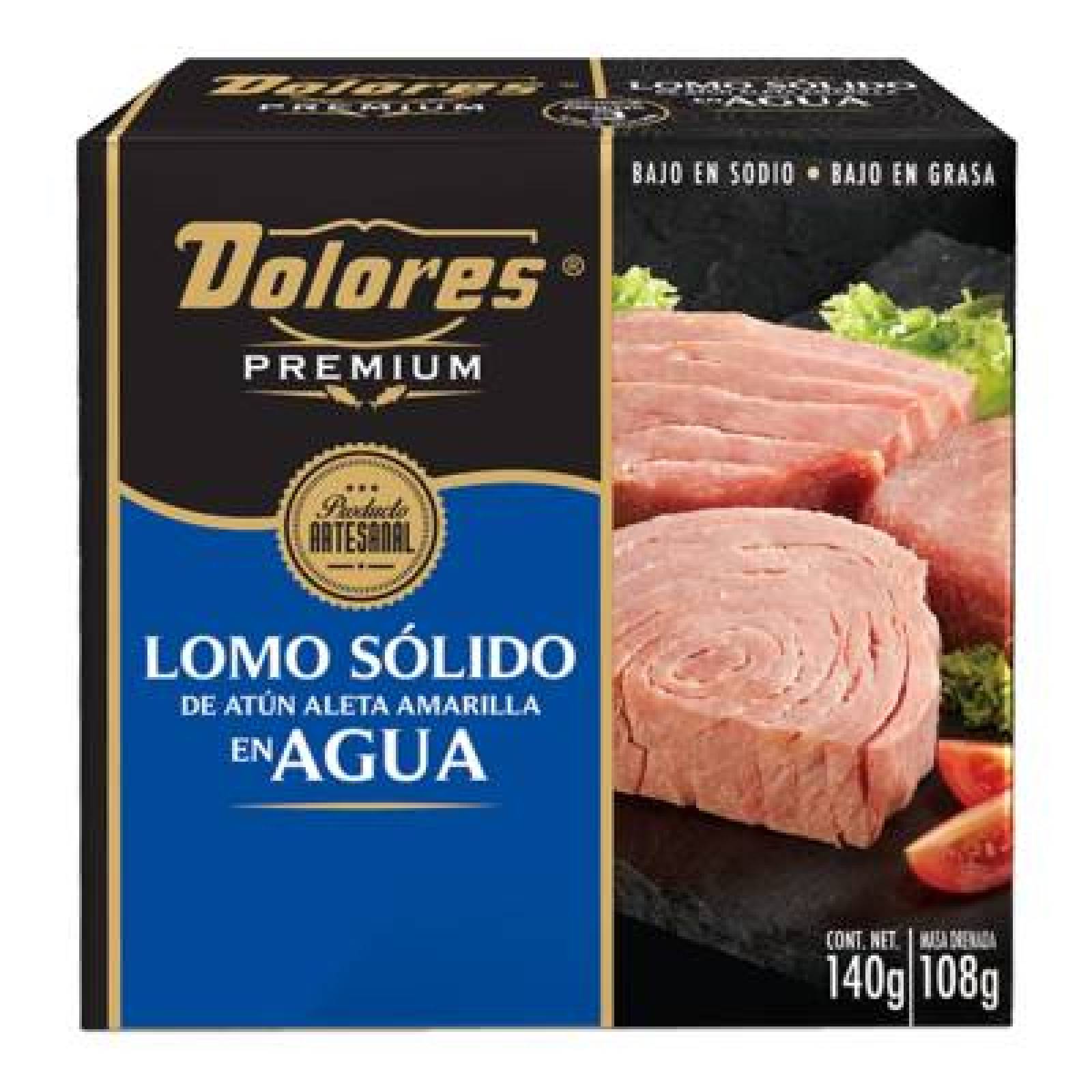 Dolores Premium Lomo Sólido de Atún Aleta Amarilla en Agua lata 140g