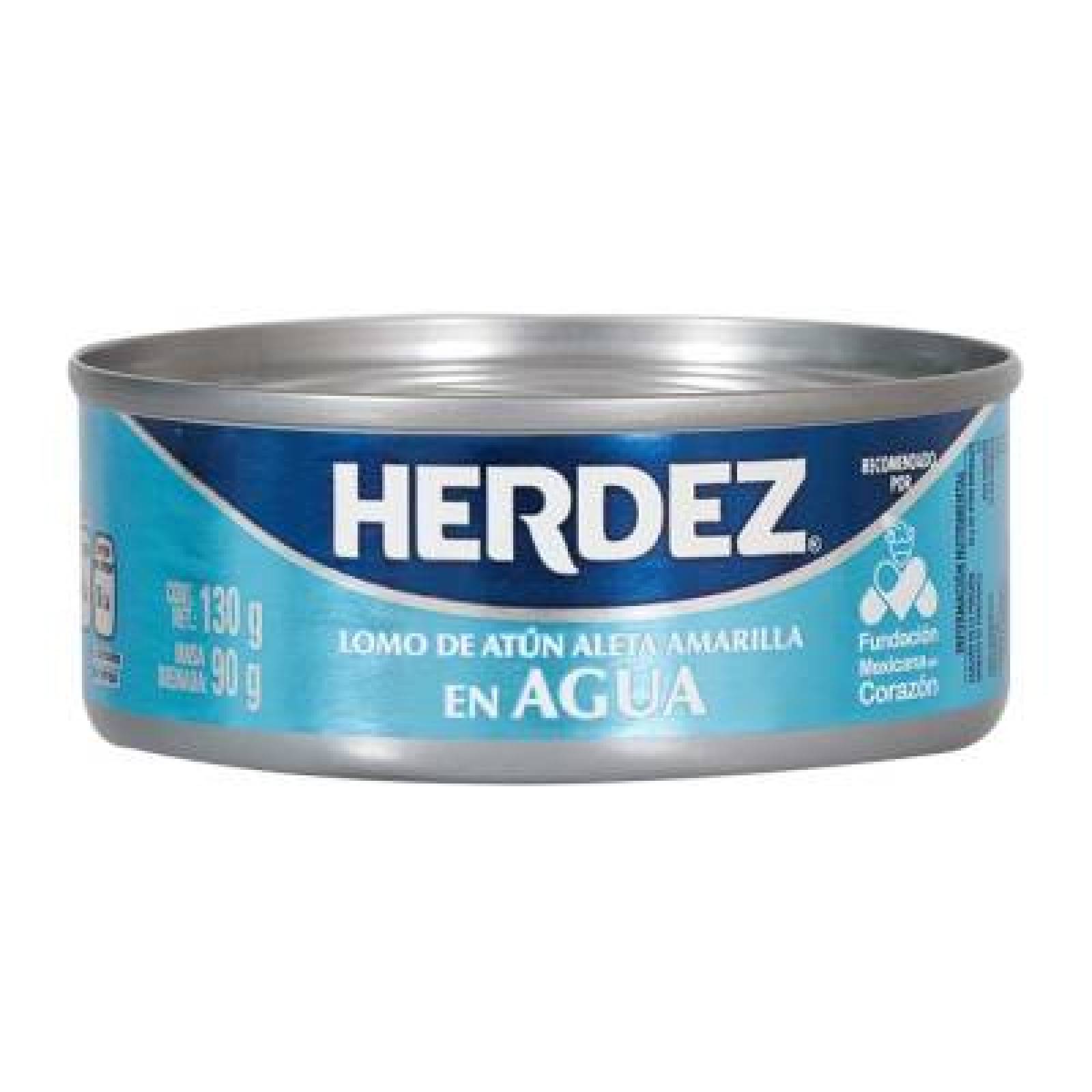 Herdez Lomo de Atún Aleta Amarilla en Agua lata 130g