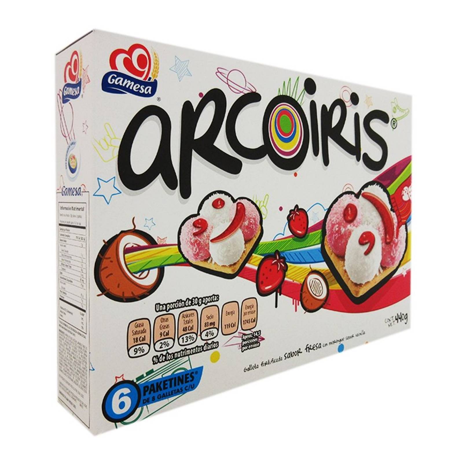 Arcoiris Galletas caja 440g