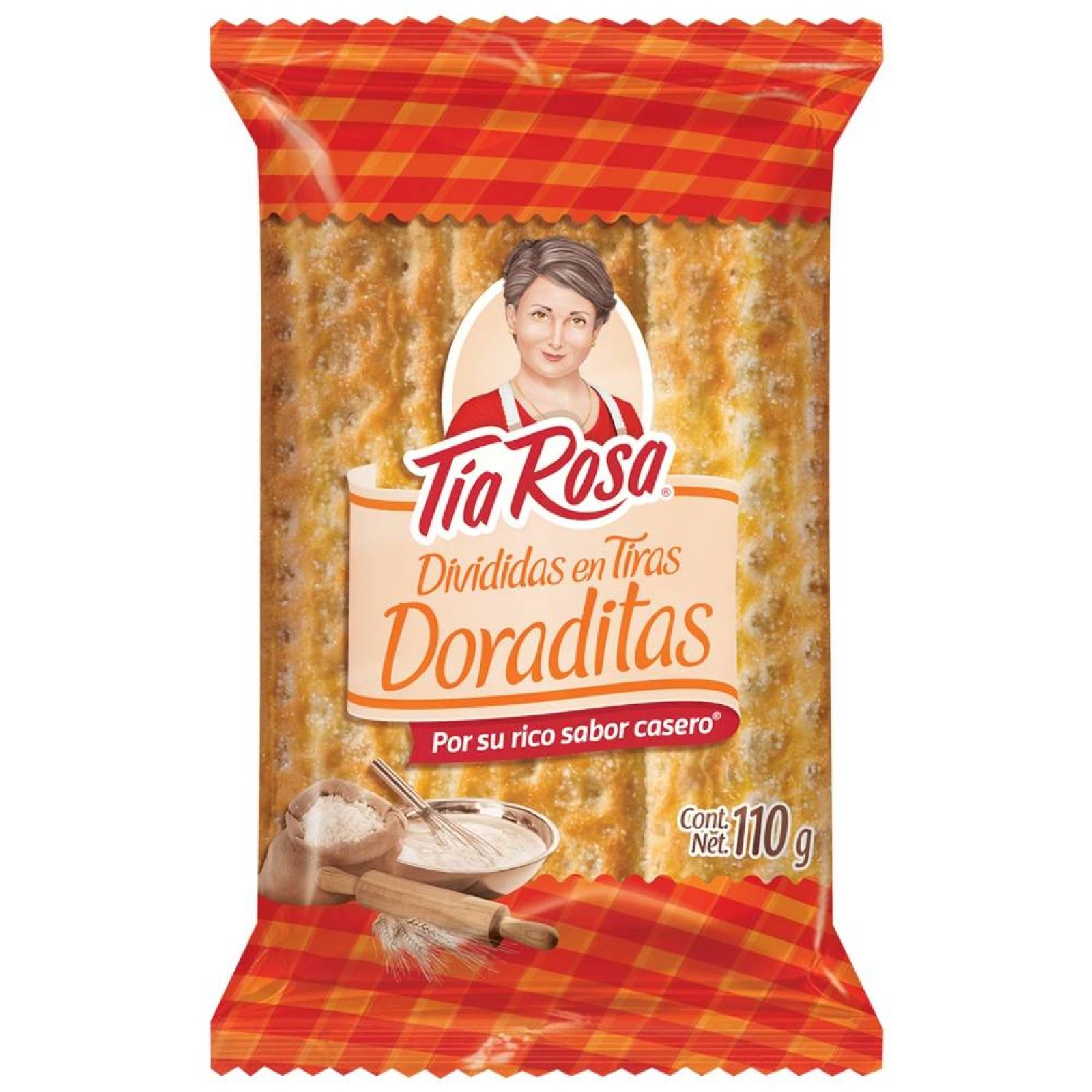 Tía Rosa Doraditas Divididas en Tiras paquete 110 g