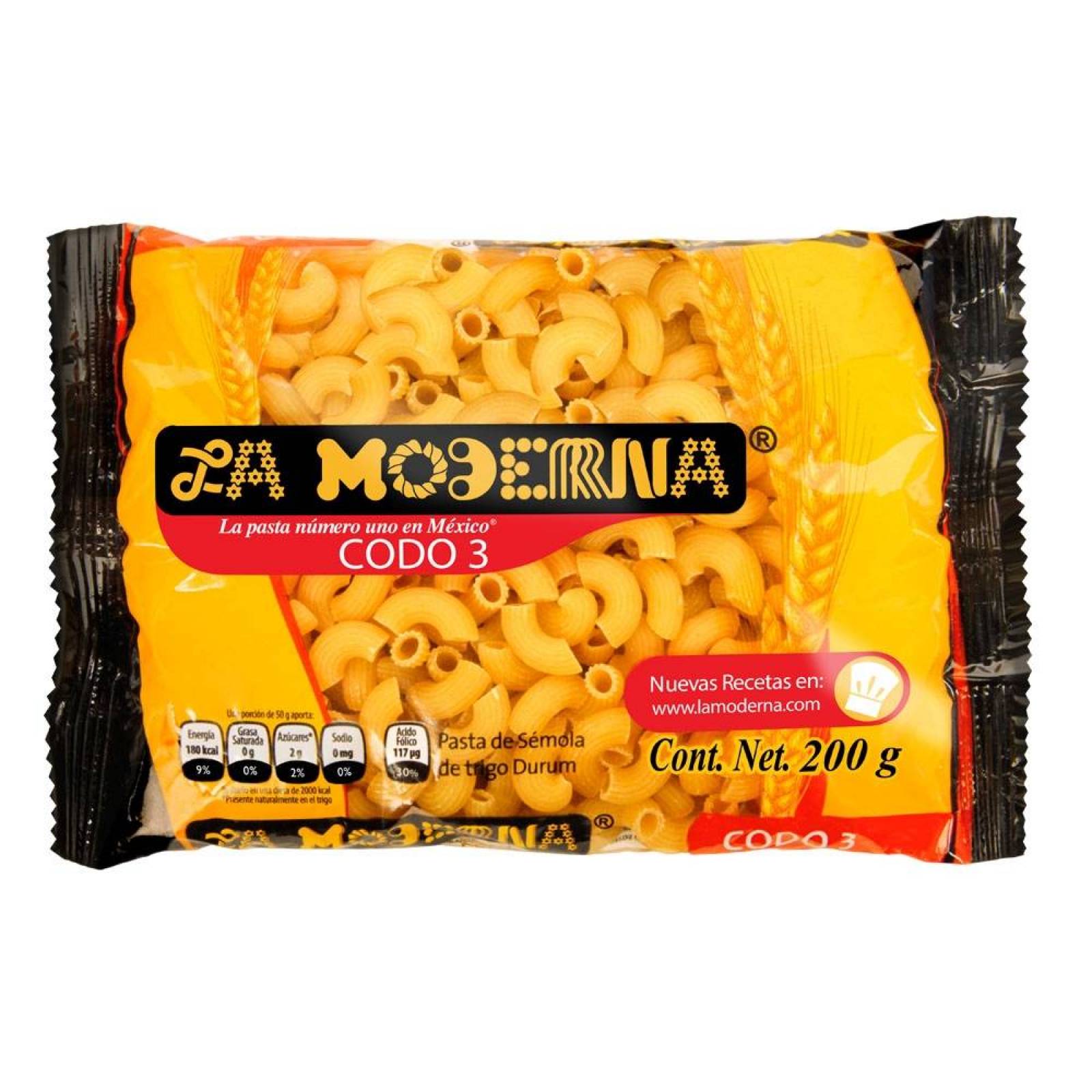 La Moderna Pasta Codo # 3 bolsa 200g