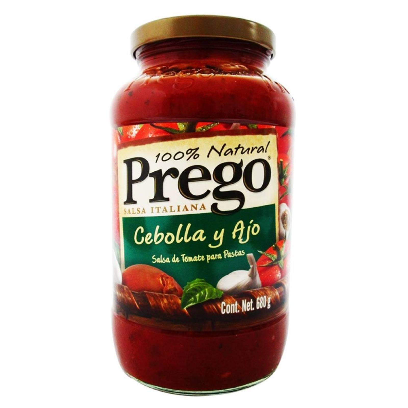 Prego Salsa para spaguetti Cebolla y ajo frasco 680g