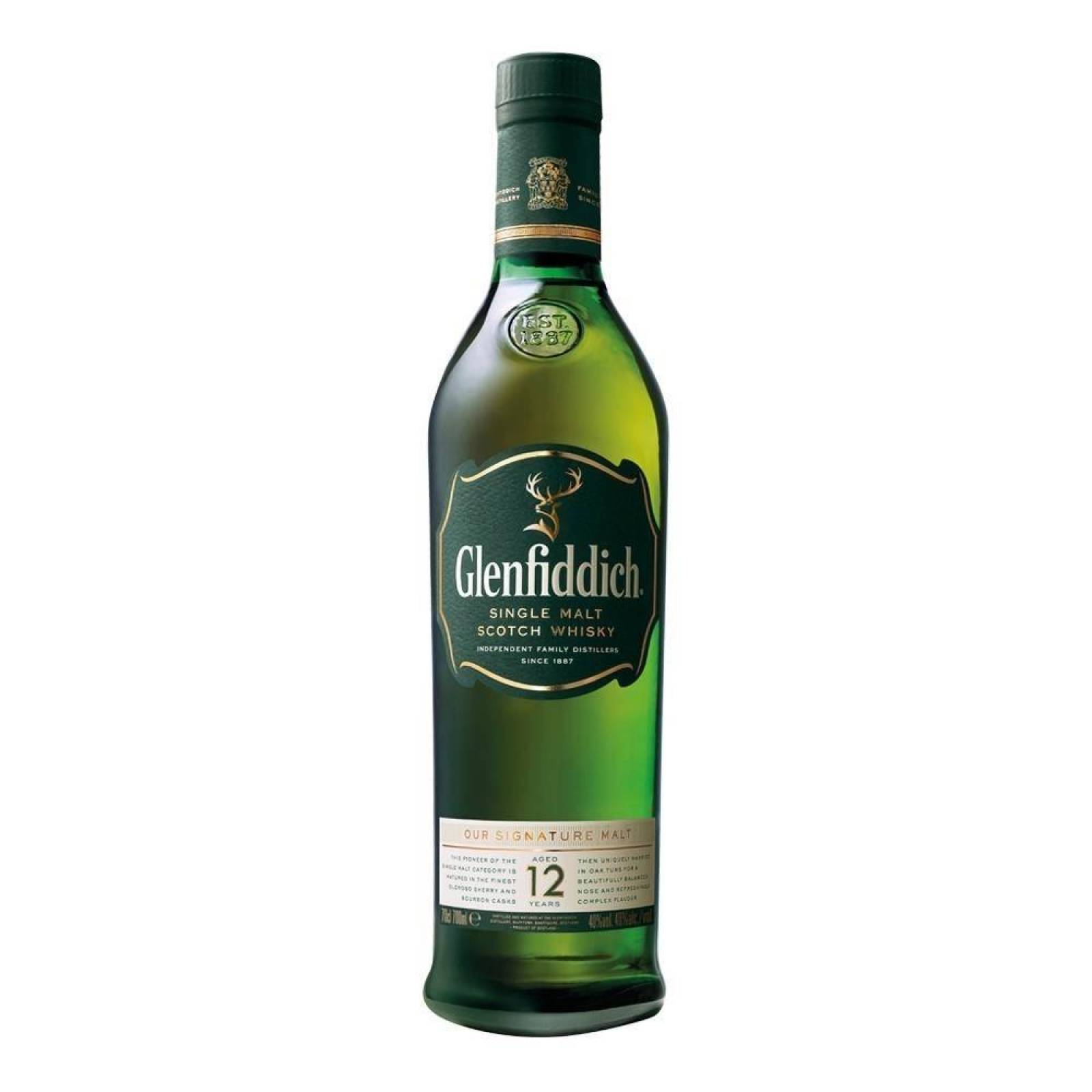 Glenfiddich Whisky Single Malt 12 Years botella 750ml 
