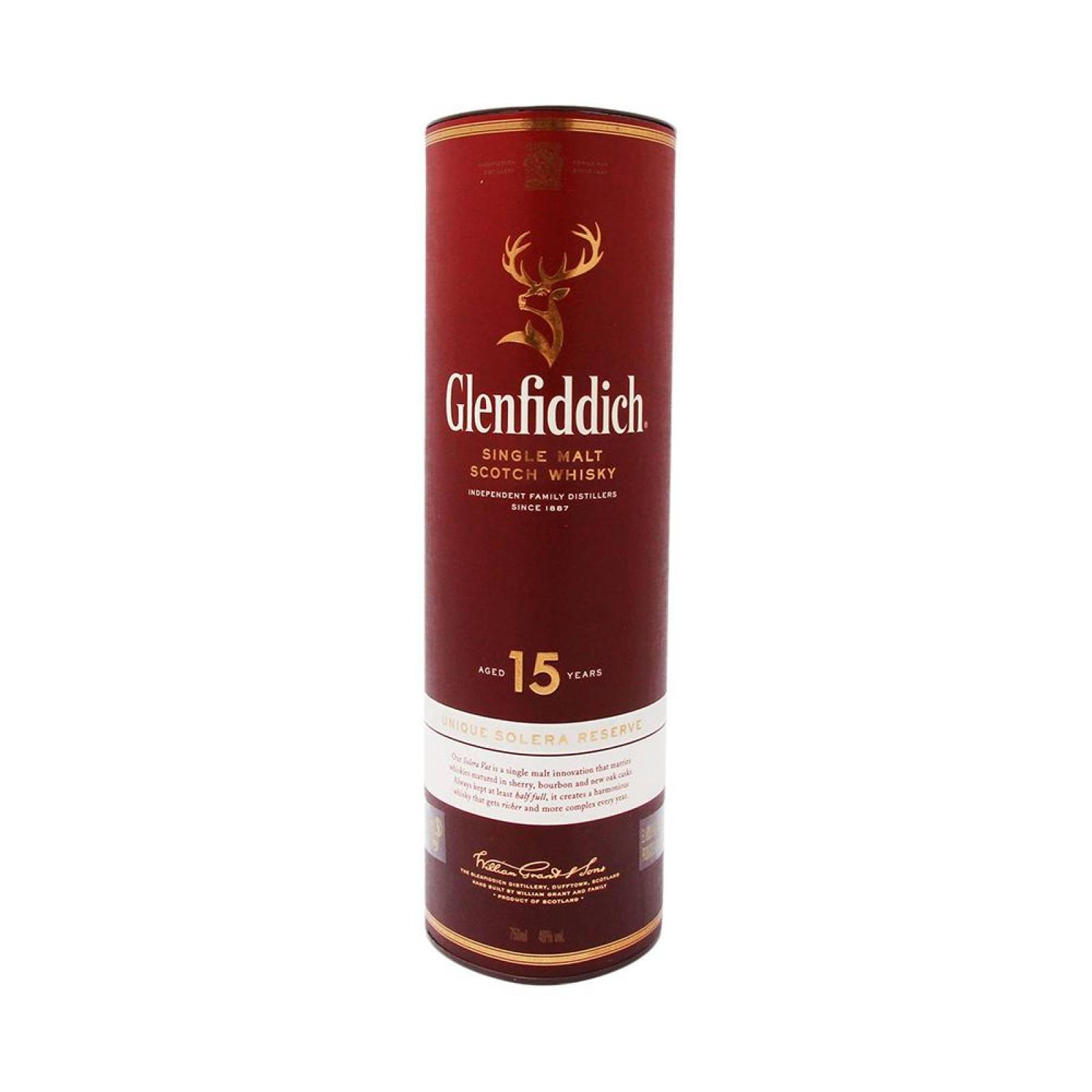Glenfiddich Whisky Single Malt 15 Years botella 750ml 