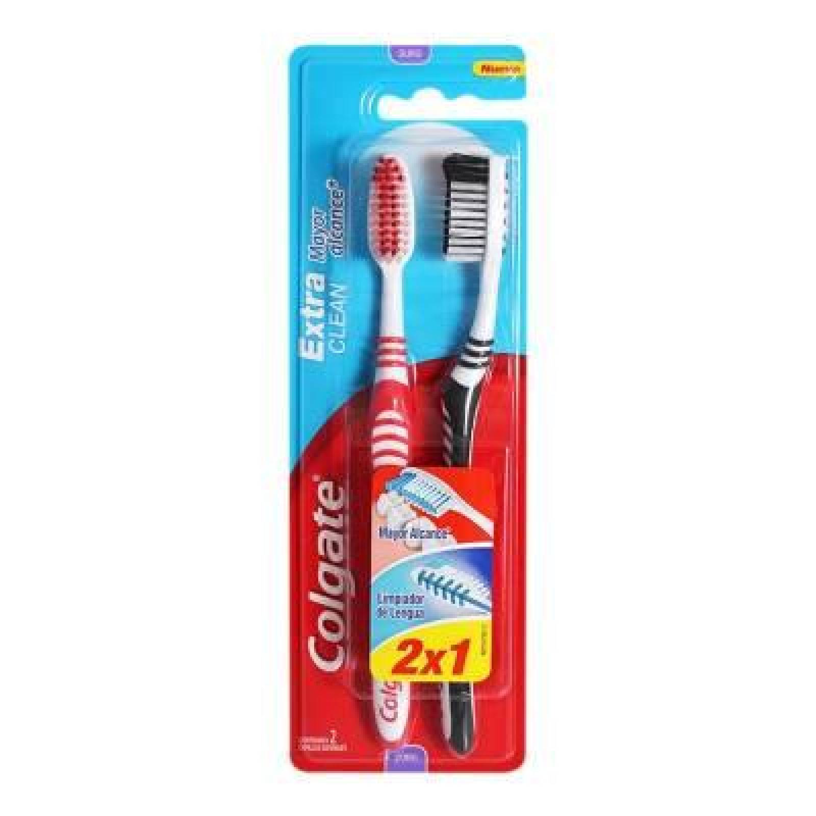 Colgate Cepillo Dental Extra Clean 2 Pack Duro blister 2 piezas 