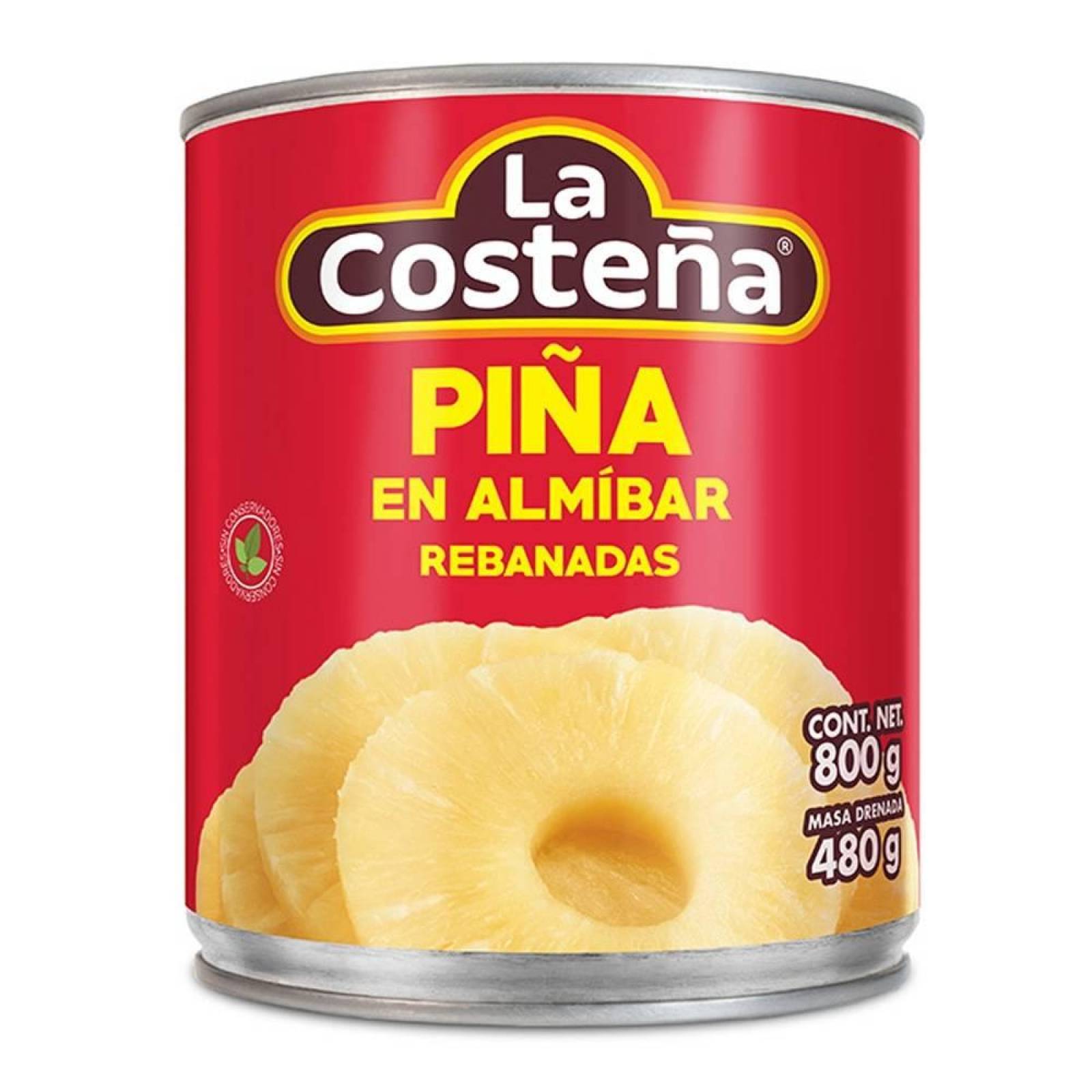 La Costeña Piña en Almíbar Rebanadas lata 800g 