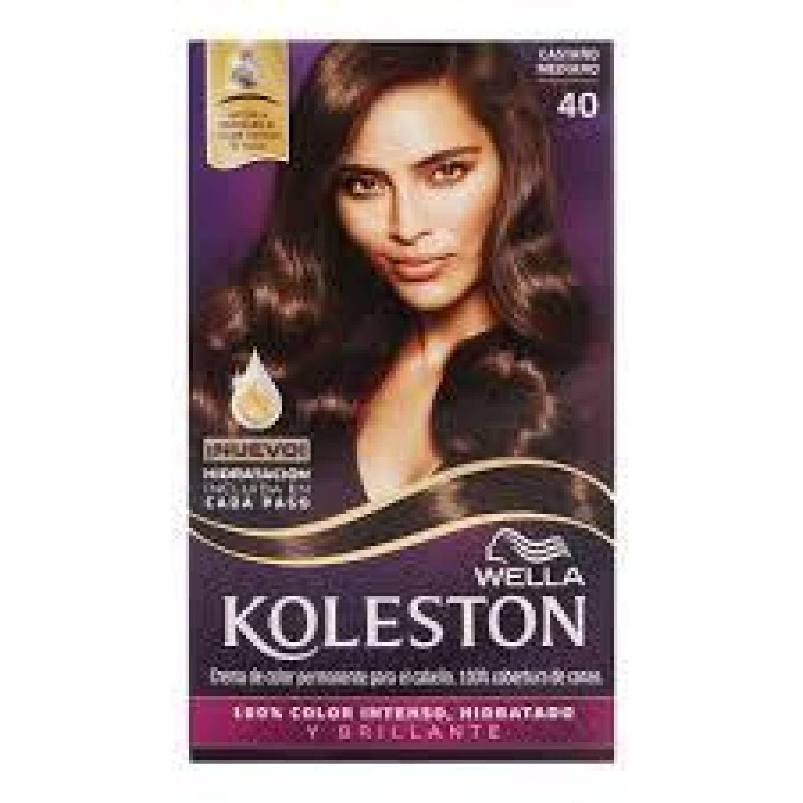 Koleston Crema de Color Permanente para el Cabello Castaño Mediano 40 caja 1 pieza 
