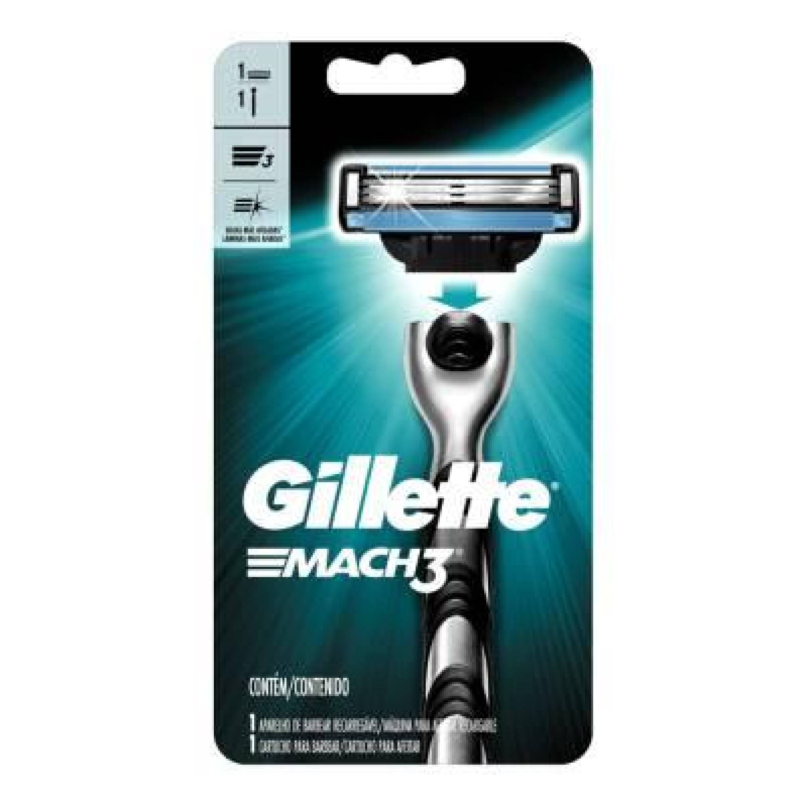 Gillette Mach 3 Rastrillo Recargable paquete 1 pieza 