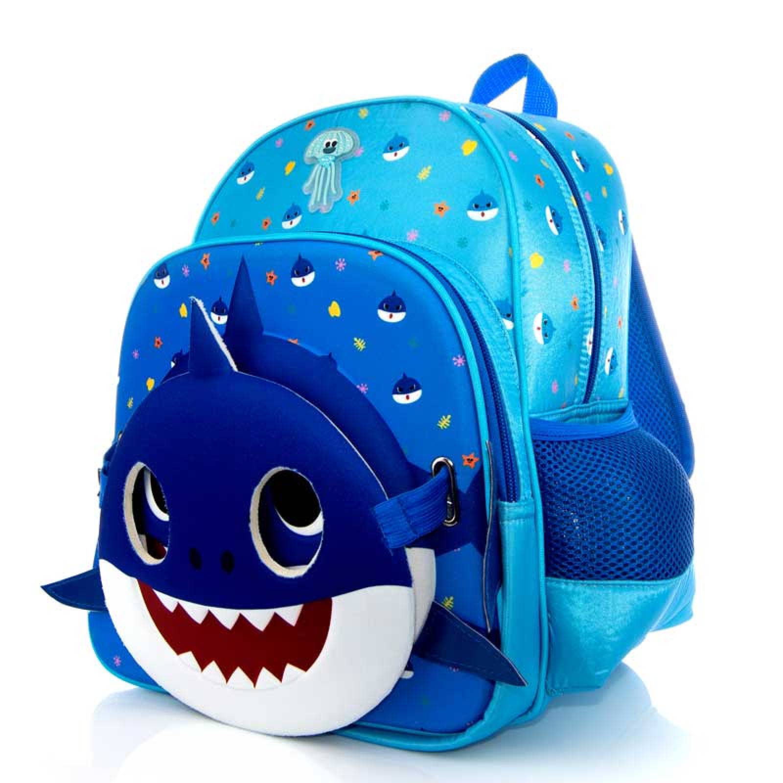 Cerdá Mochila Saco Baby Shark Azul - Zainetto Infante Con Sicurezza Antistrappo, Licenza Ufficiale Nickelodeon, 27x33 Cm - 4