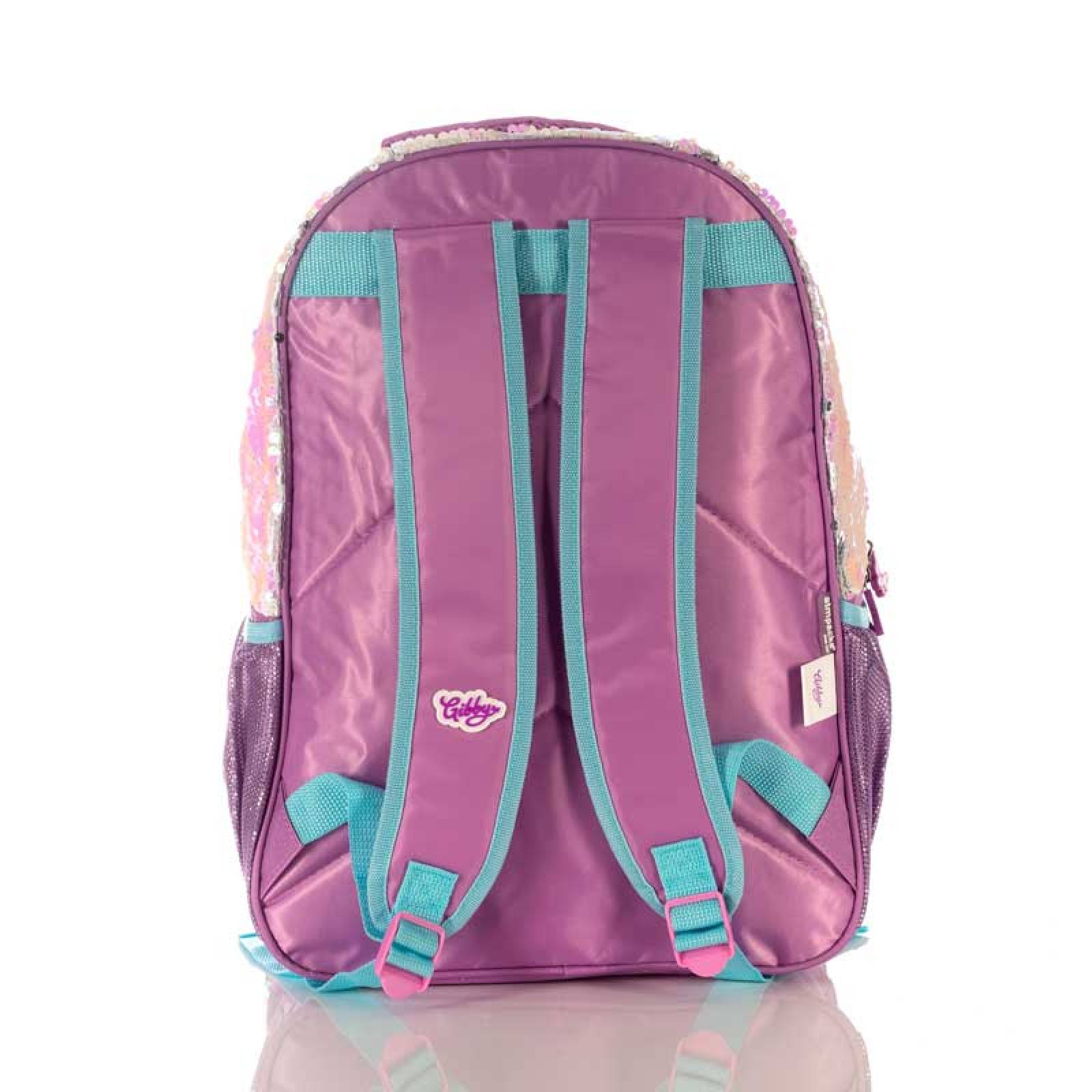 Mochila Gibby Lentejuela Reversible Butterfly