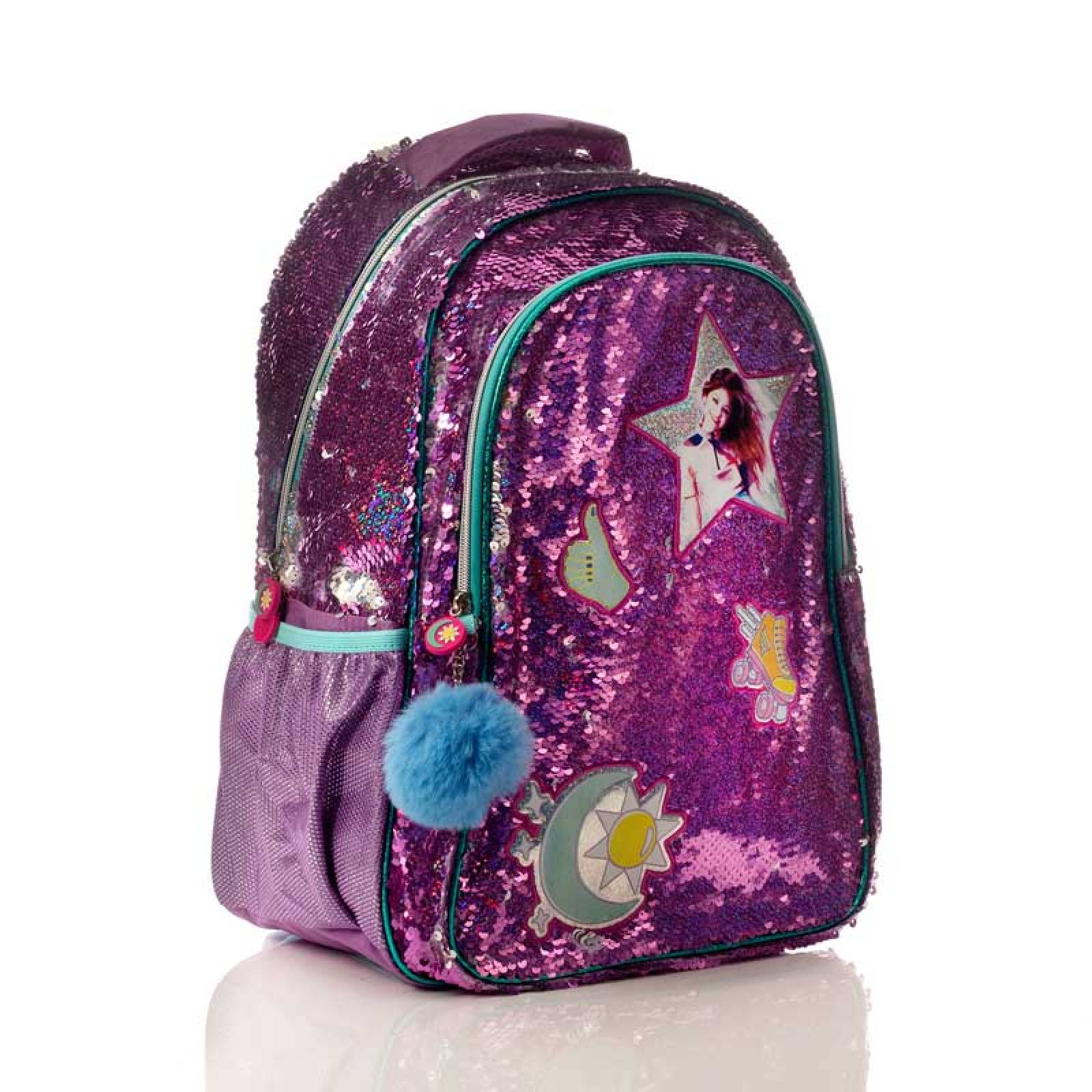 Mochila Original Soy Luna Pink Lentejuela Reversible