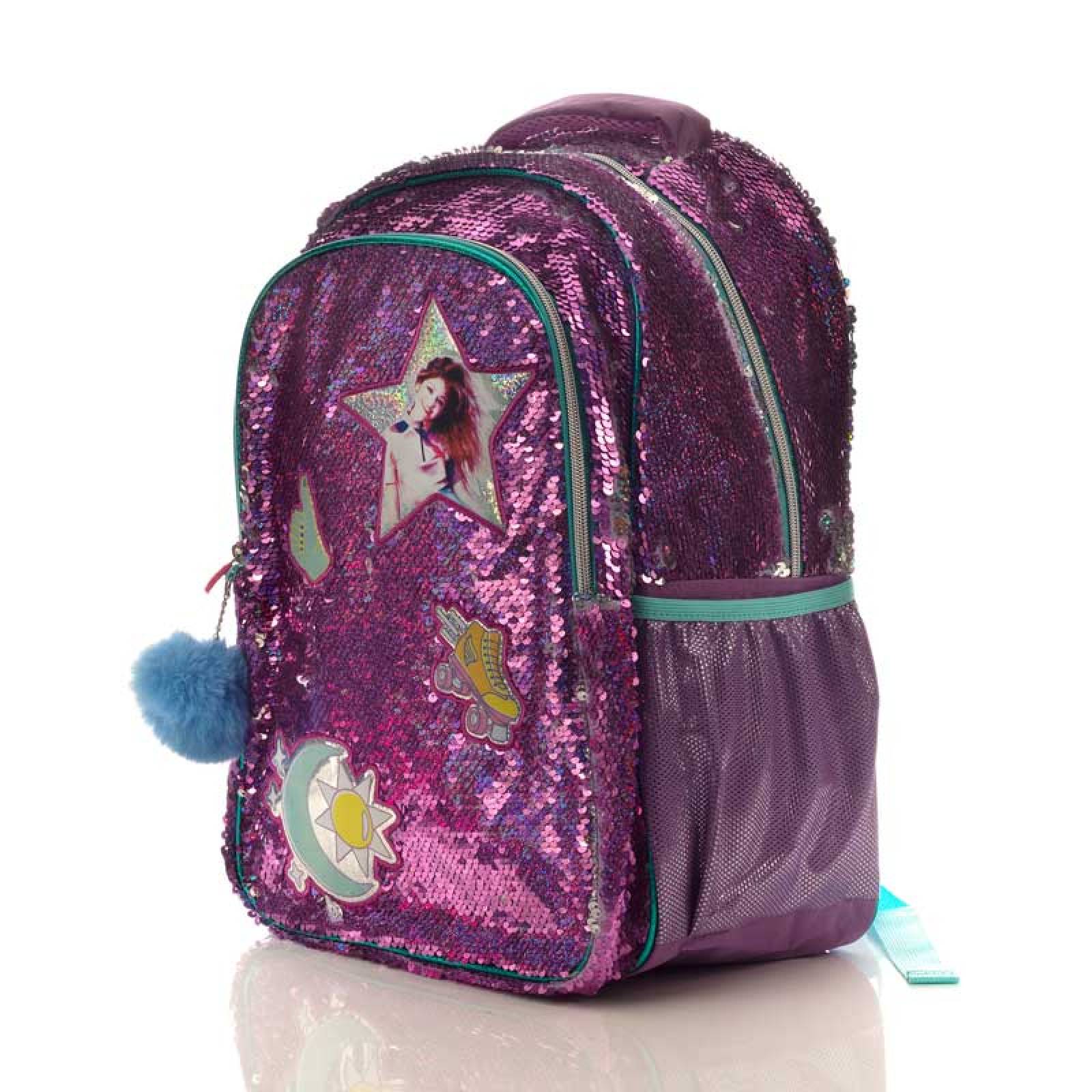 Mochila Original Soy Luna Pink Lentejuela Reversible