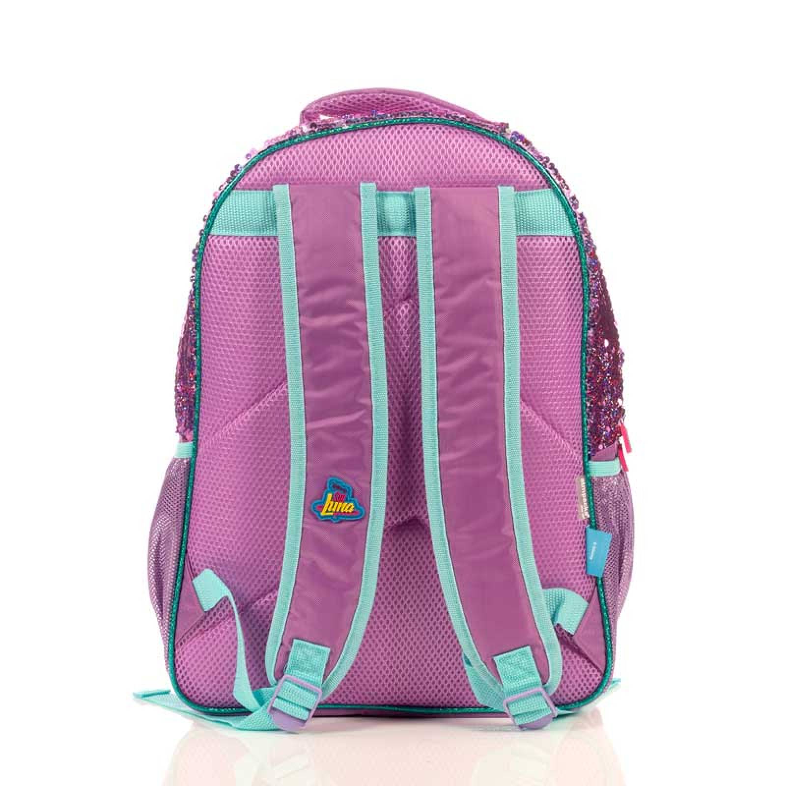 Mochila Original Soy Luna Pink Lentejuela Reversible