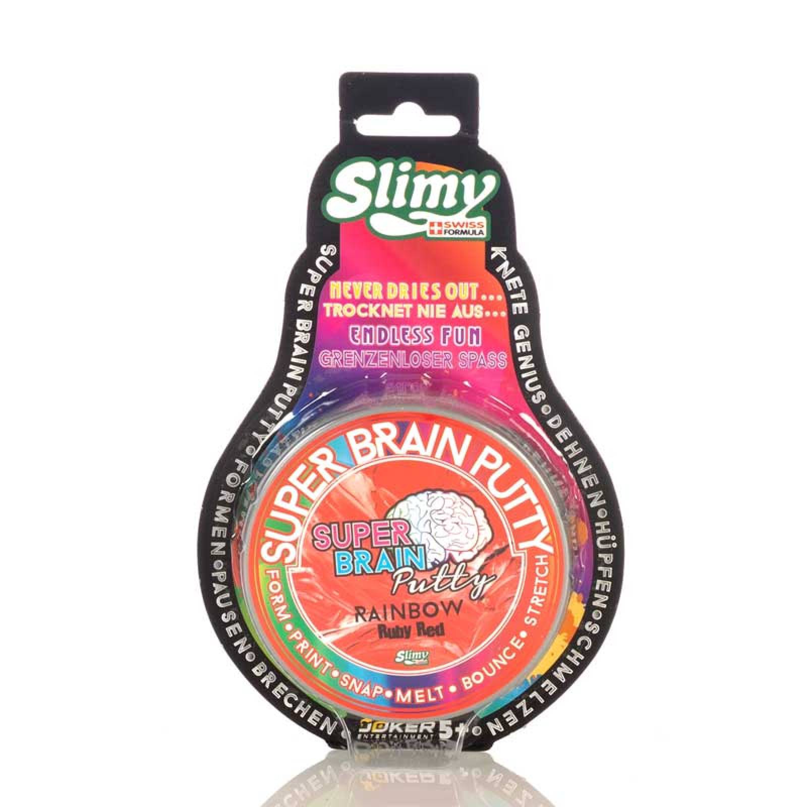 Slime Super Brain Putty Rainbow Ruby Red Formula Suiza