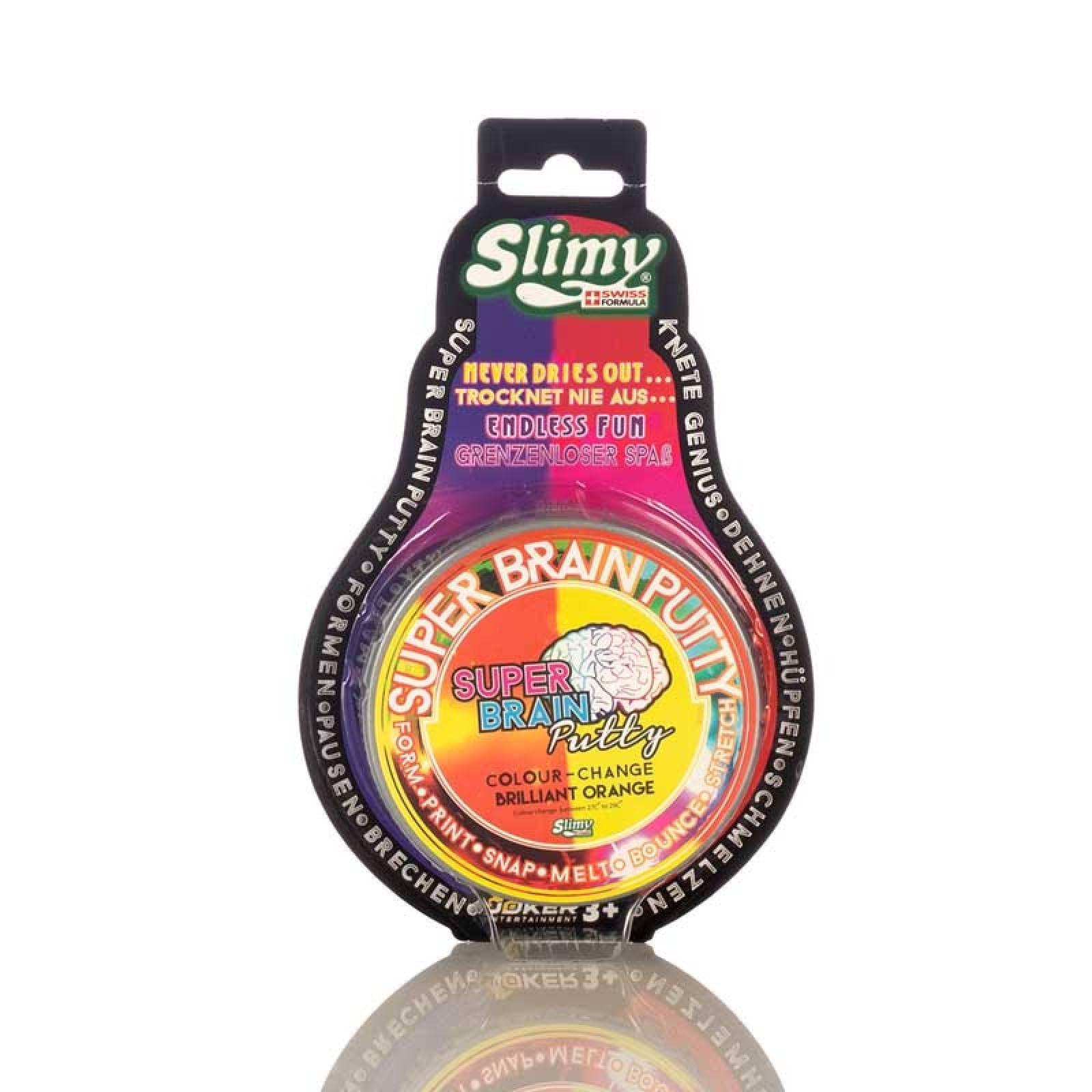 Slime Slimy Super Brain Putty Colour-Change Brilliant Orange Formula Suiza