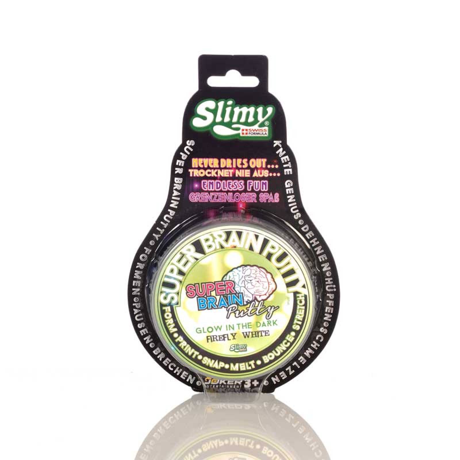 Slime Super Brain Putty "Glow in the Dark" Firefly White  Formula Suiza