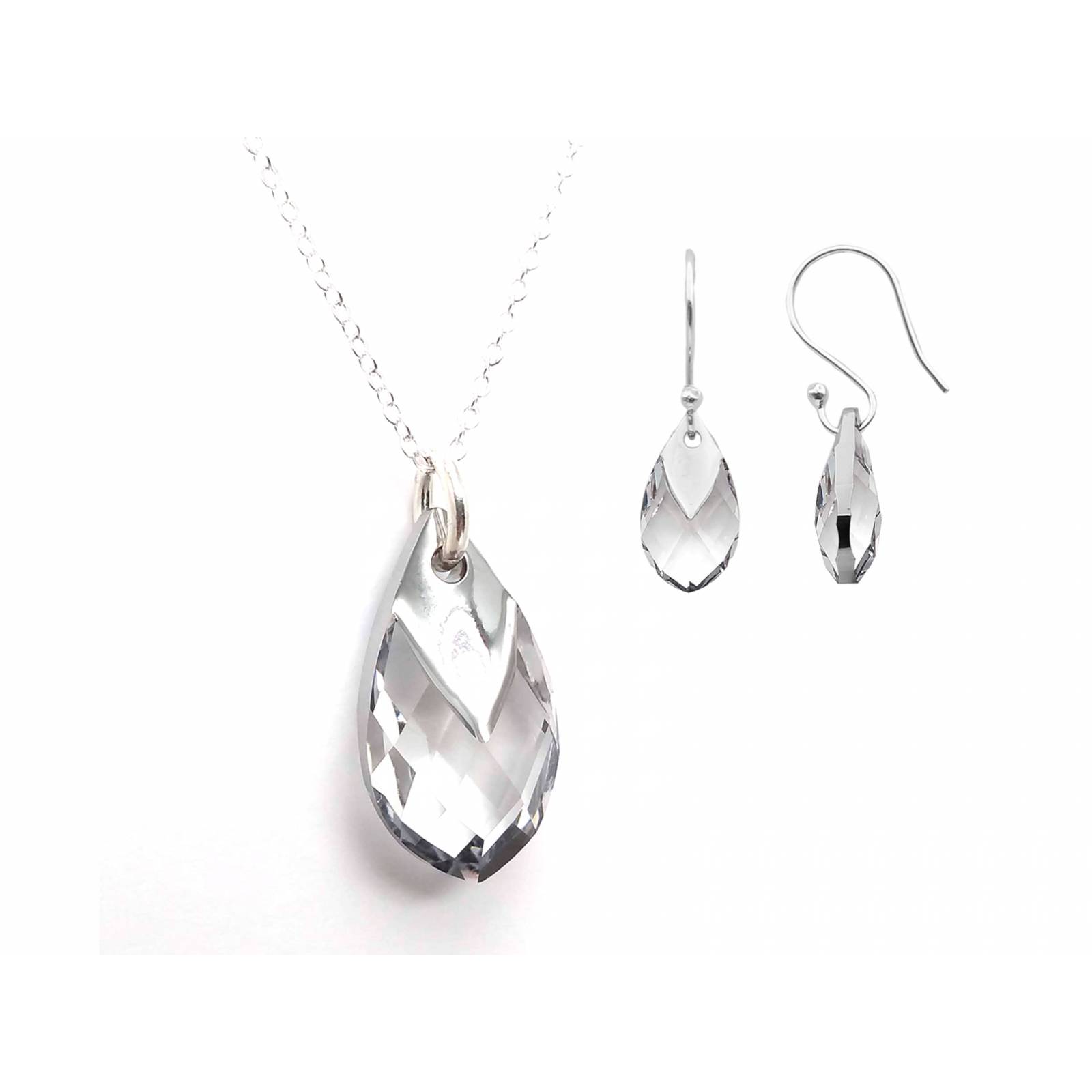 Set de 3 collares y aretes Plata .925 Joyería Zvezda