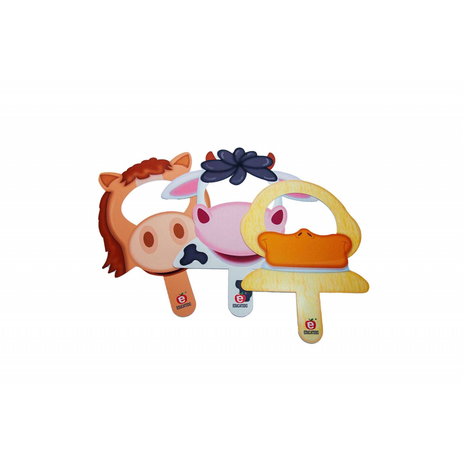 Caretas de Animales Granja Siluetas