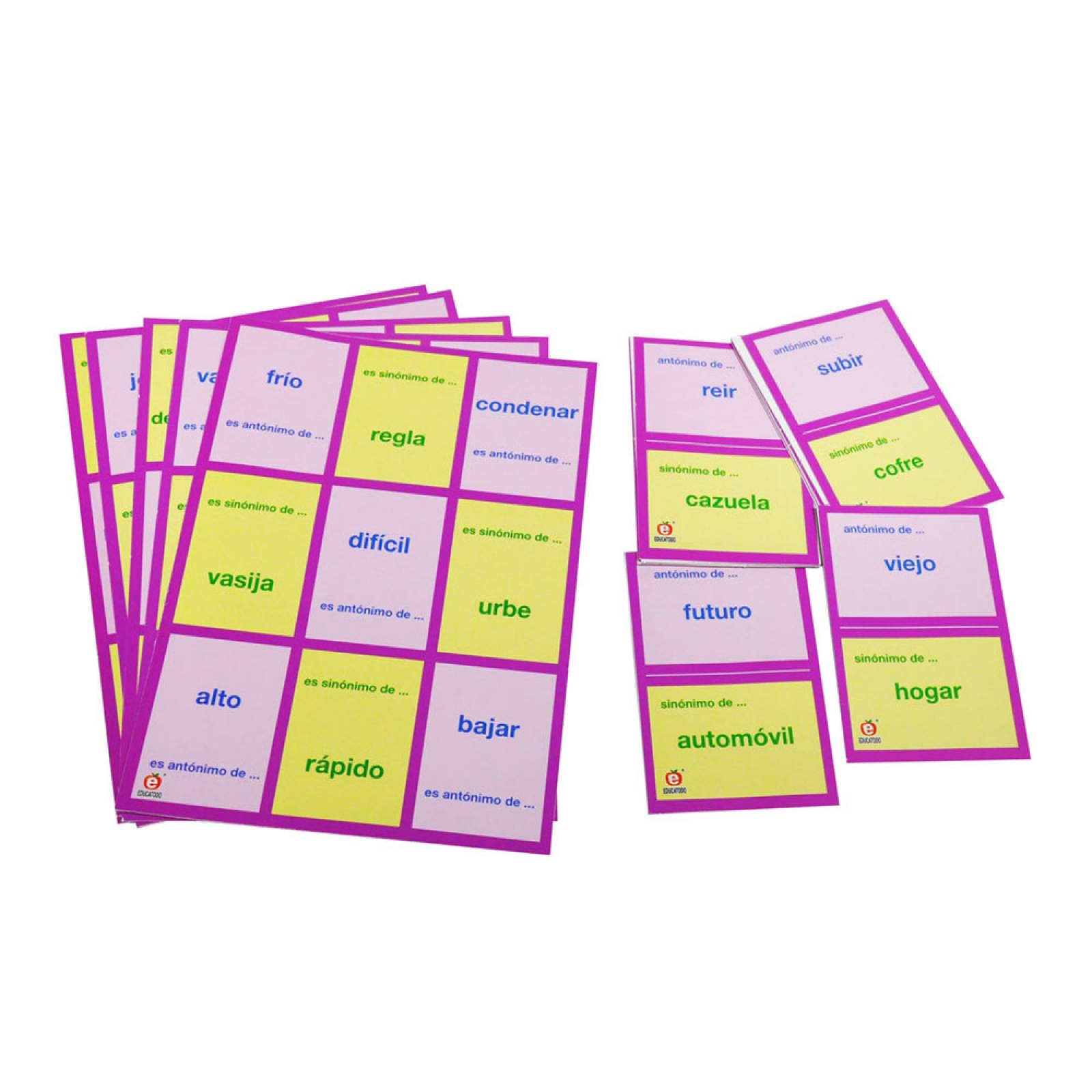 Lotería Arcoíris Antónimos Y Sinónimos