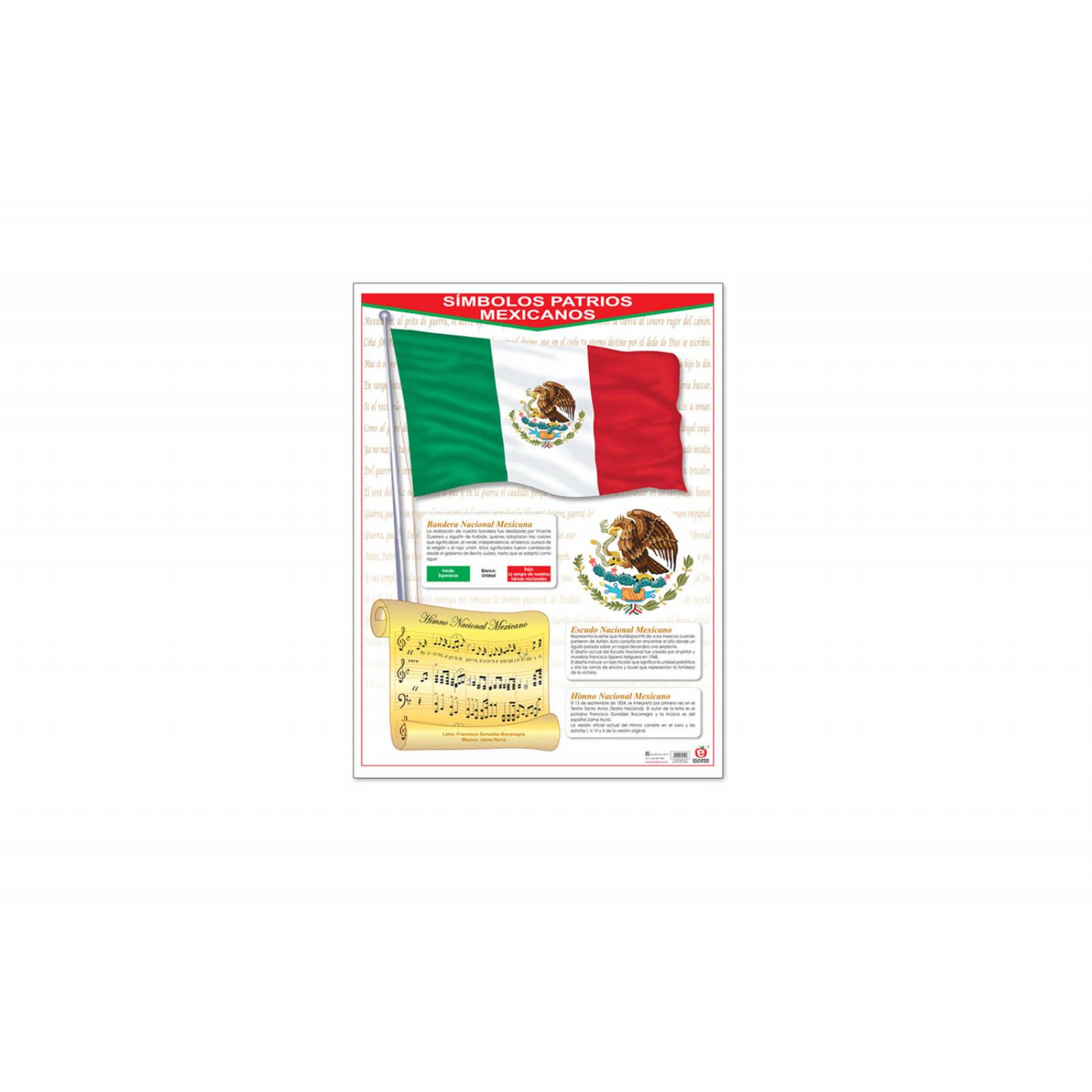POSTER HIMNO NACIONAL MEXICANO / SIMBOLOS PATRIOS
