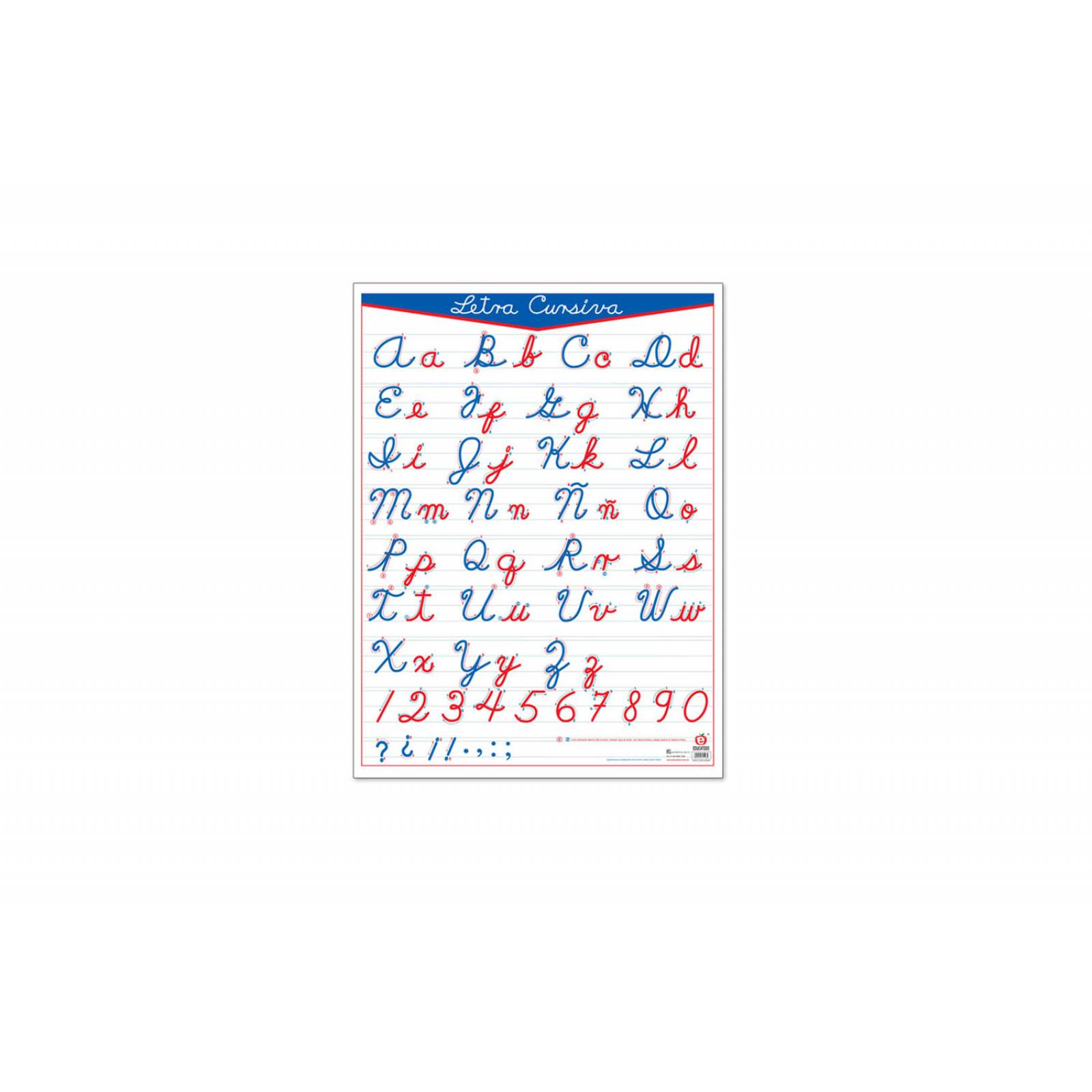 POSTER LETRA CURSIVA