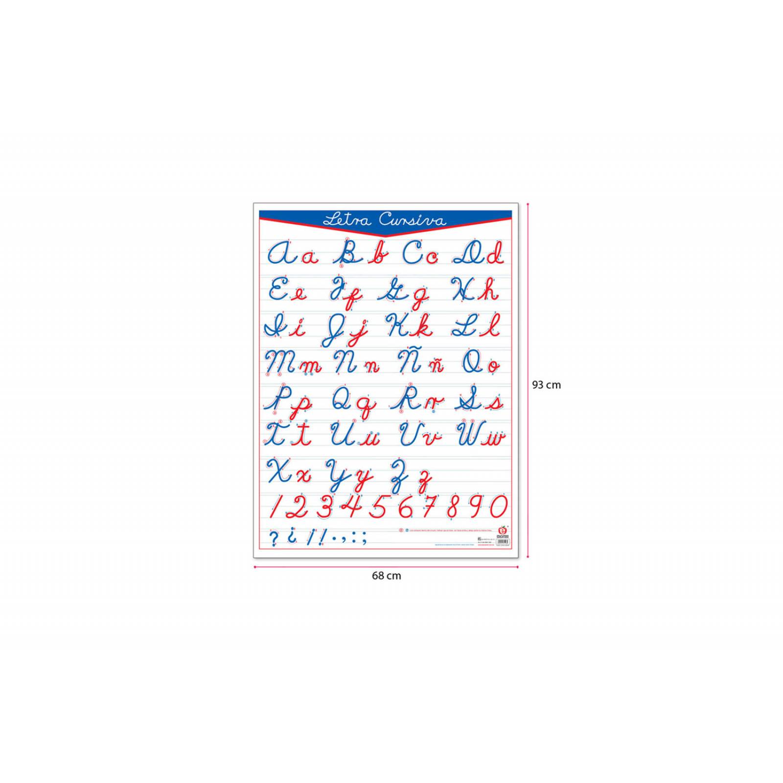 POSTER LETRA CURSIVA