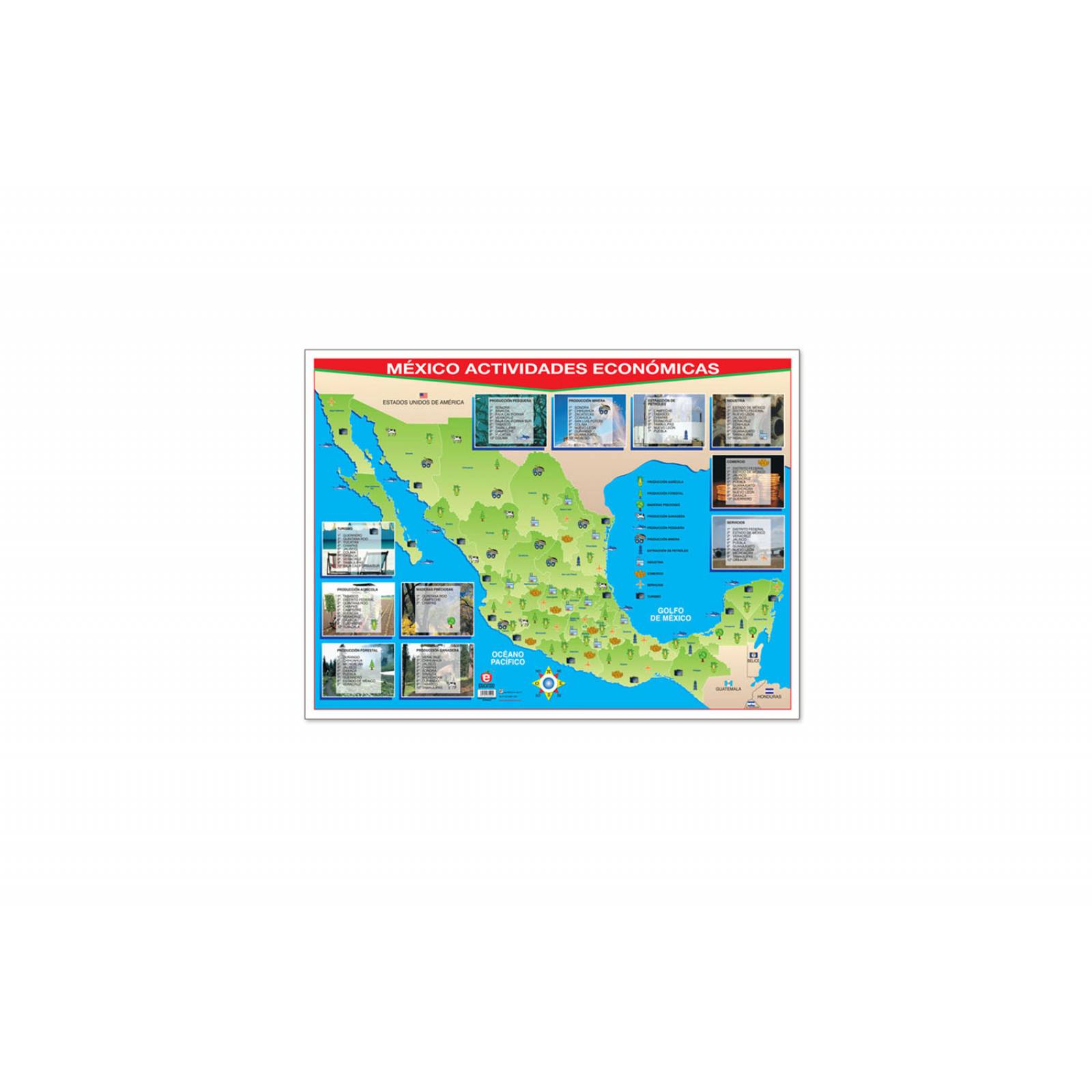 POSTER MEXICO ACTIVIDADES ECONOMICAS