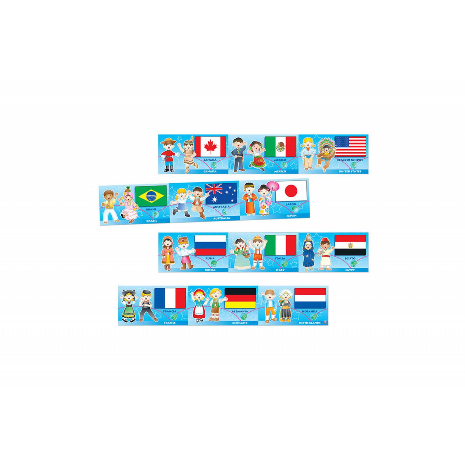 CENEFA DECORATIVA BANDERAS Y TRAJES TIPICOS