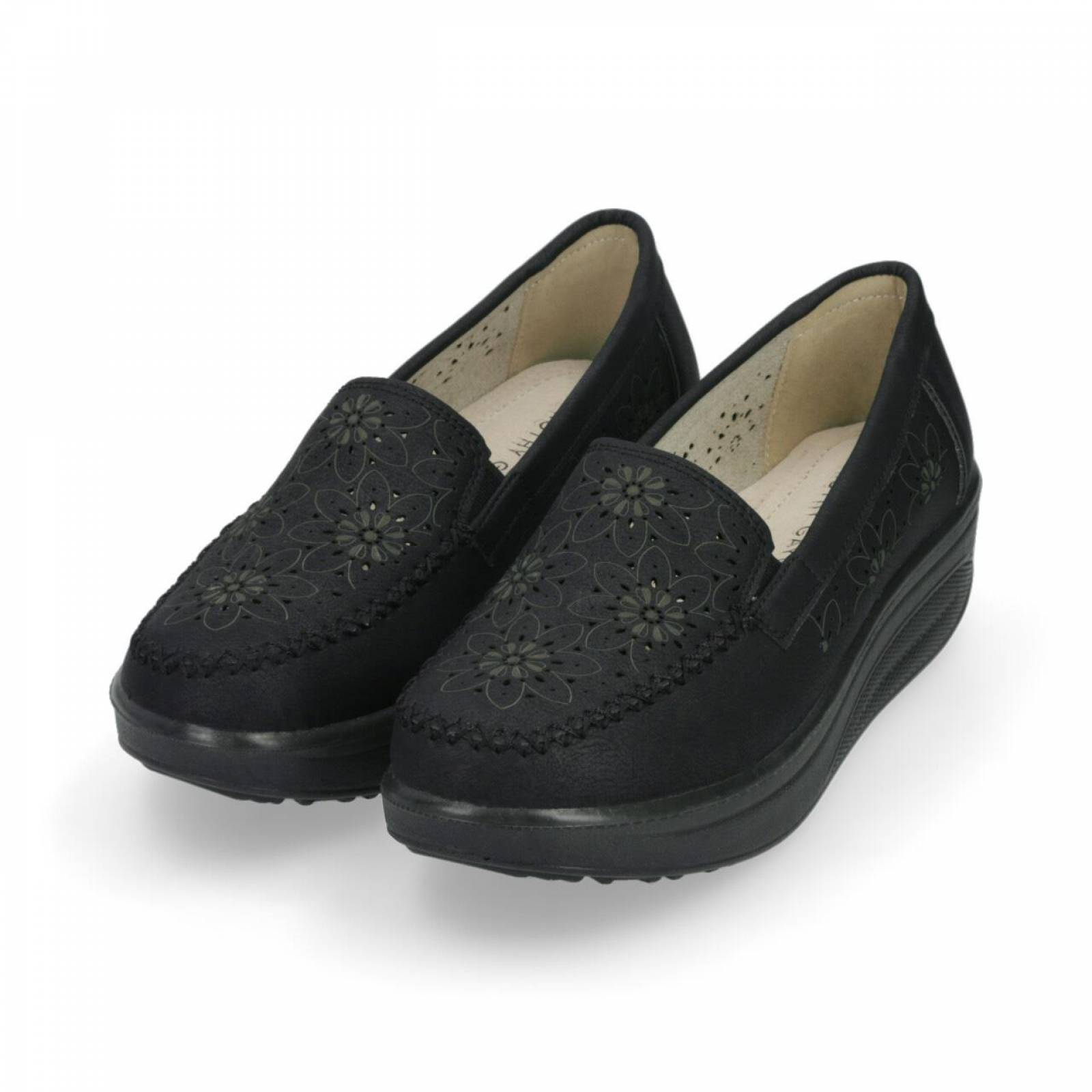 Zapato Confort Cuña para Dama Dorothy Gaynor Negro 