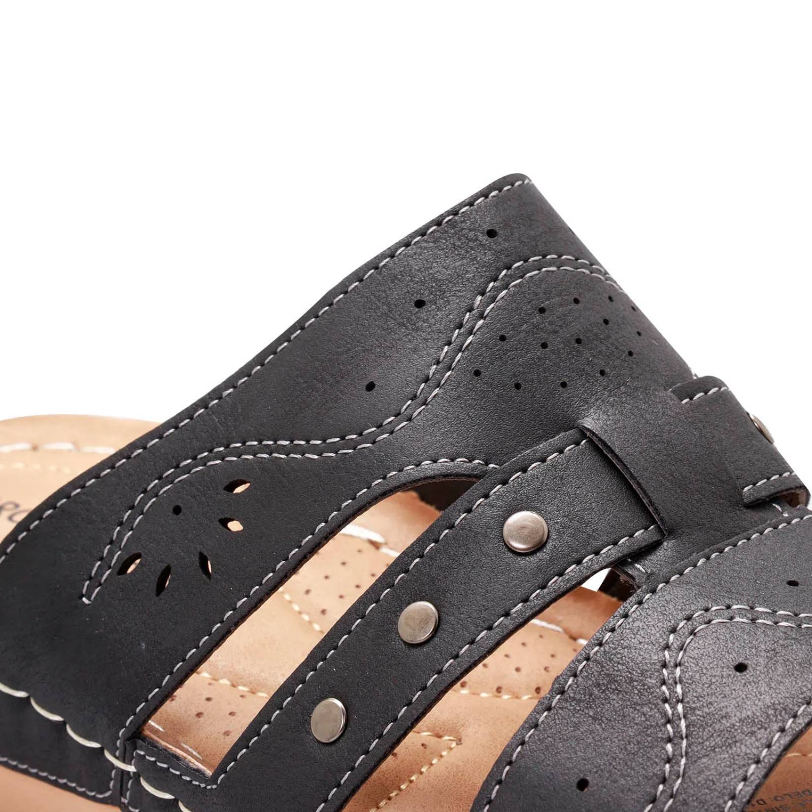 Sandalias negras para mujer con patrón clásico Dorothy Gaynor