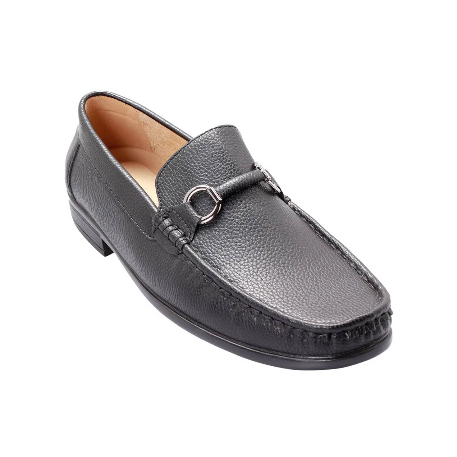 Mocasines color negro mate para hombre con detalles metálicos Dorothy Gaynor D14590064501