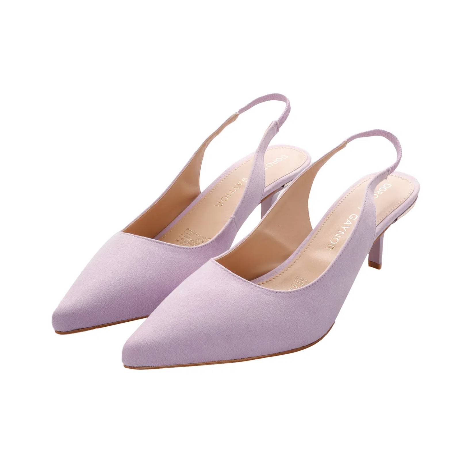 Zapatillas Cameron color lila con tacón kitten