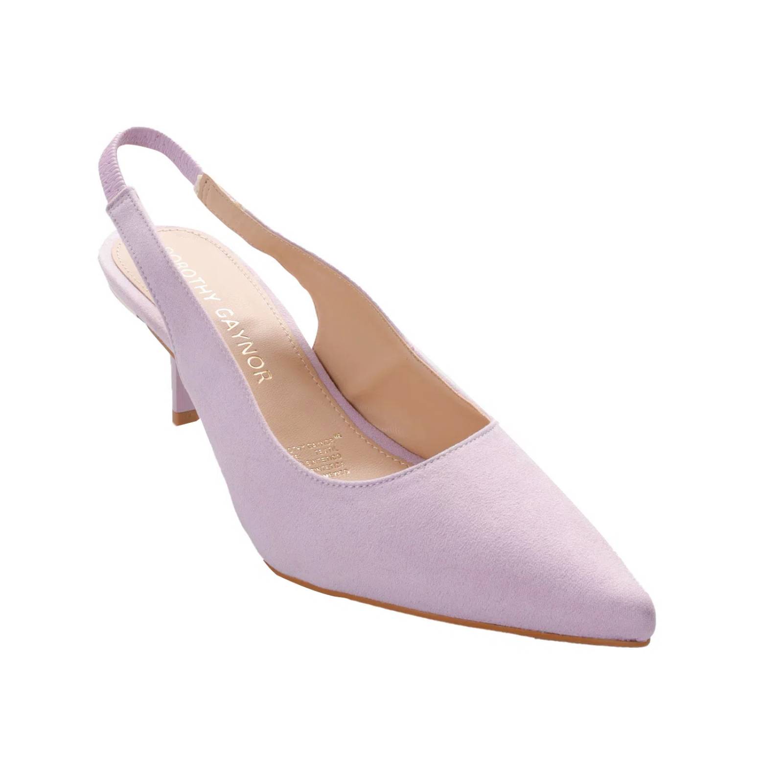 Zapatillas Cameron color lila con tacón kitten