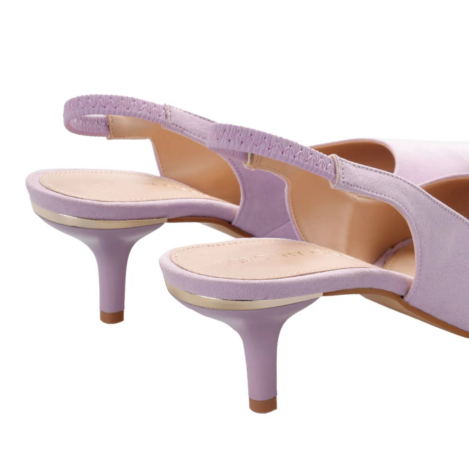 Zapatillas Cameron color lila con tacón kitten
